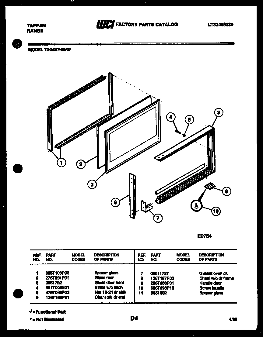 07 - UPPER OVEN DOOR PARTS