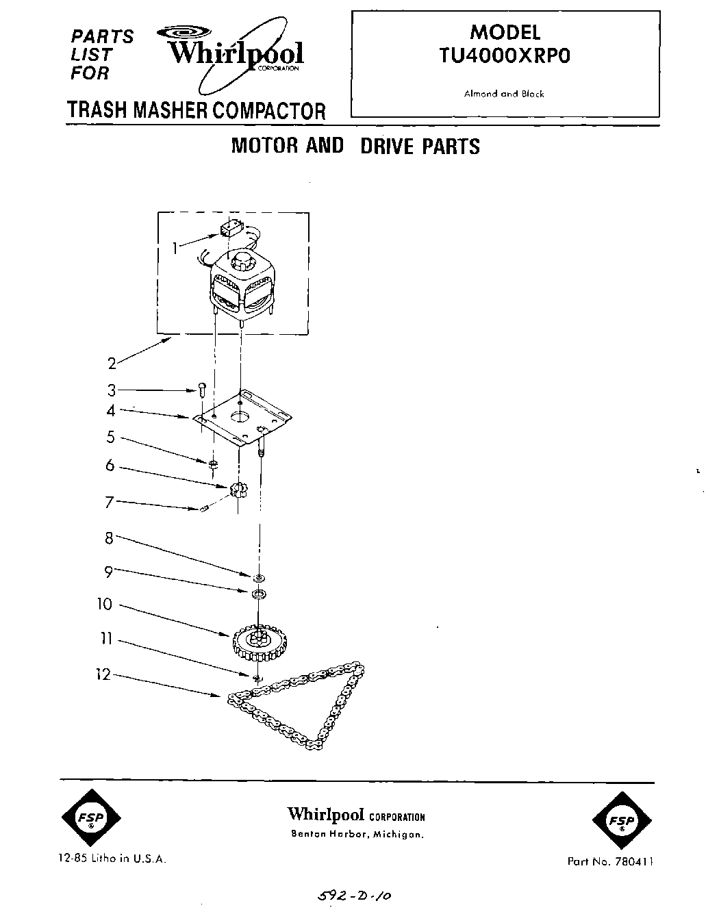 01 - MOTOR AND DRIVE , LIT/OPTIONAL