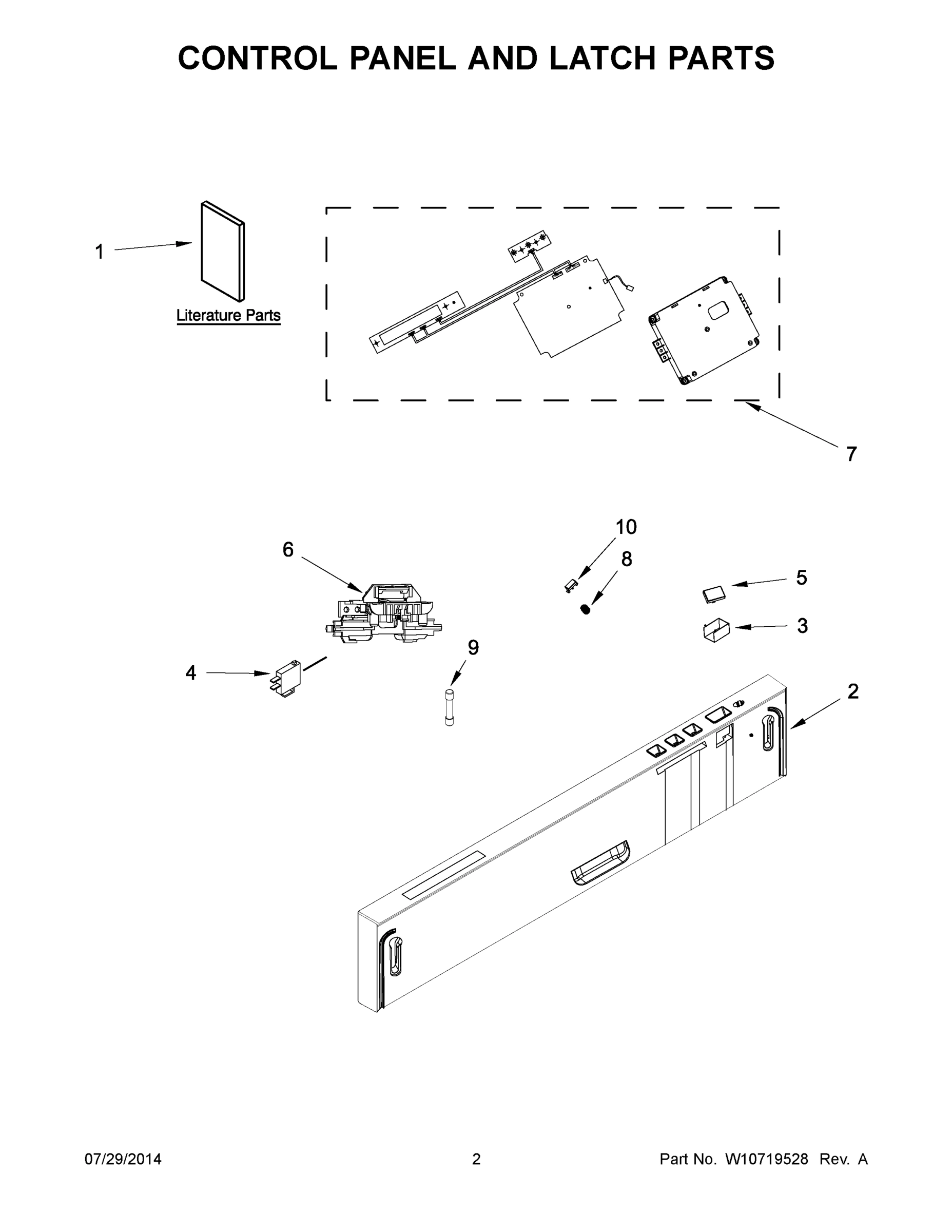 02 - CONTROL PANEL AND LATCH PARTS