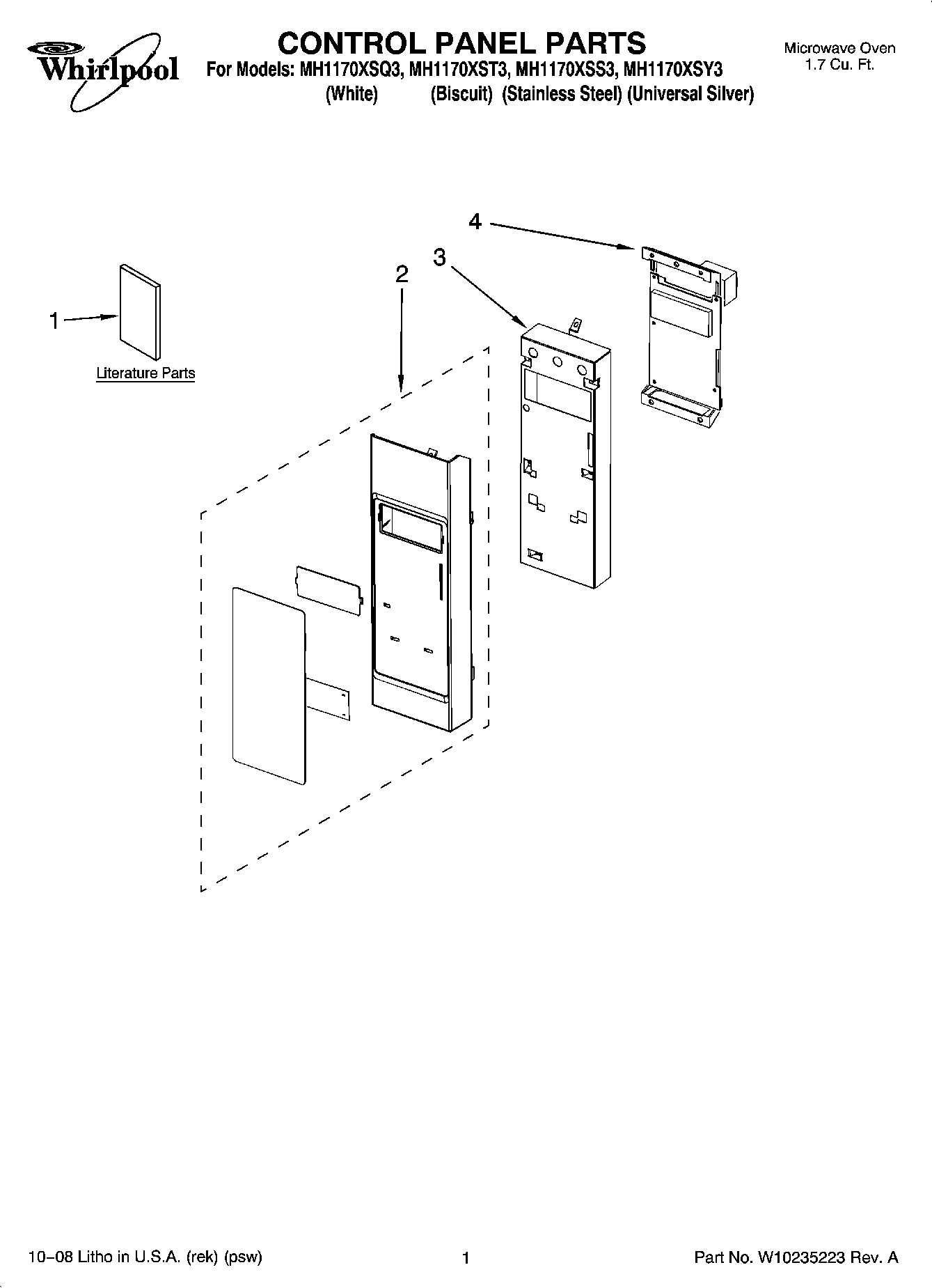01 - CONTROL PANEL PARTS