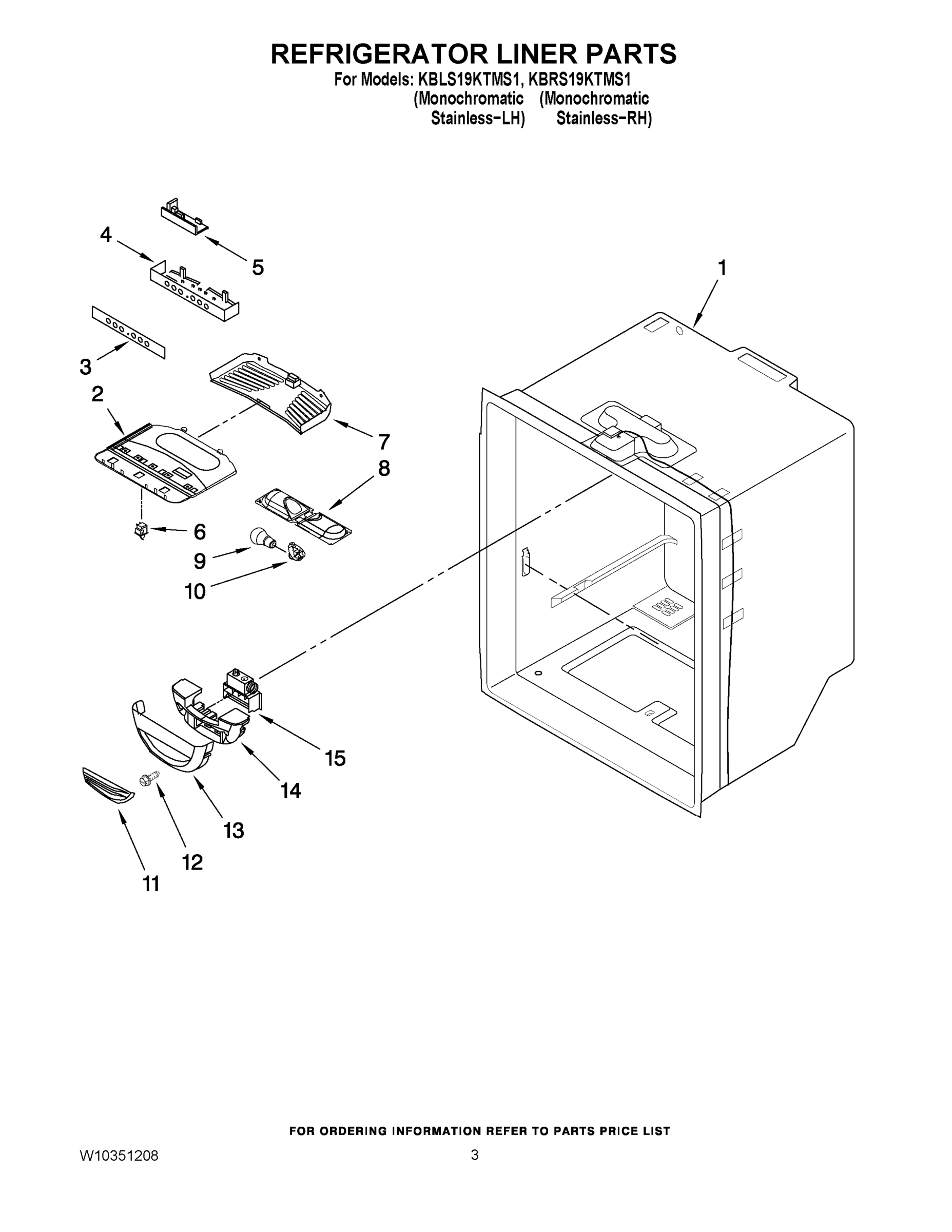 02 - REFRIGERATOR LINER PARTS