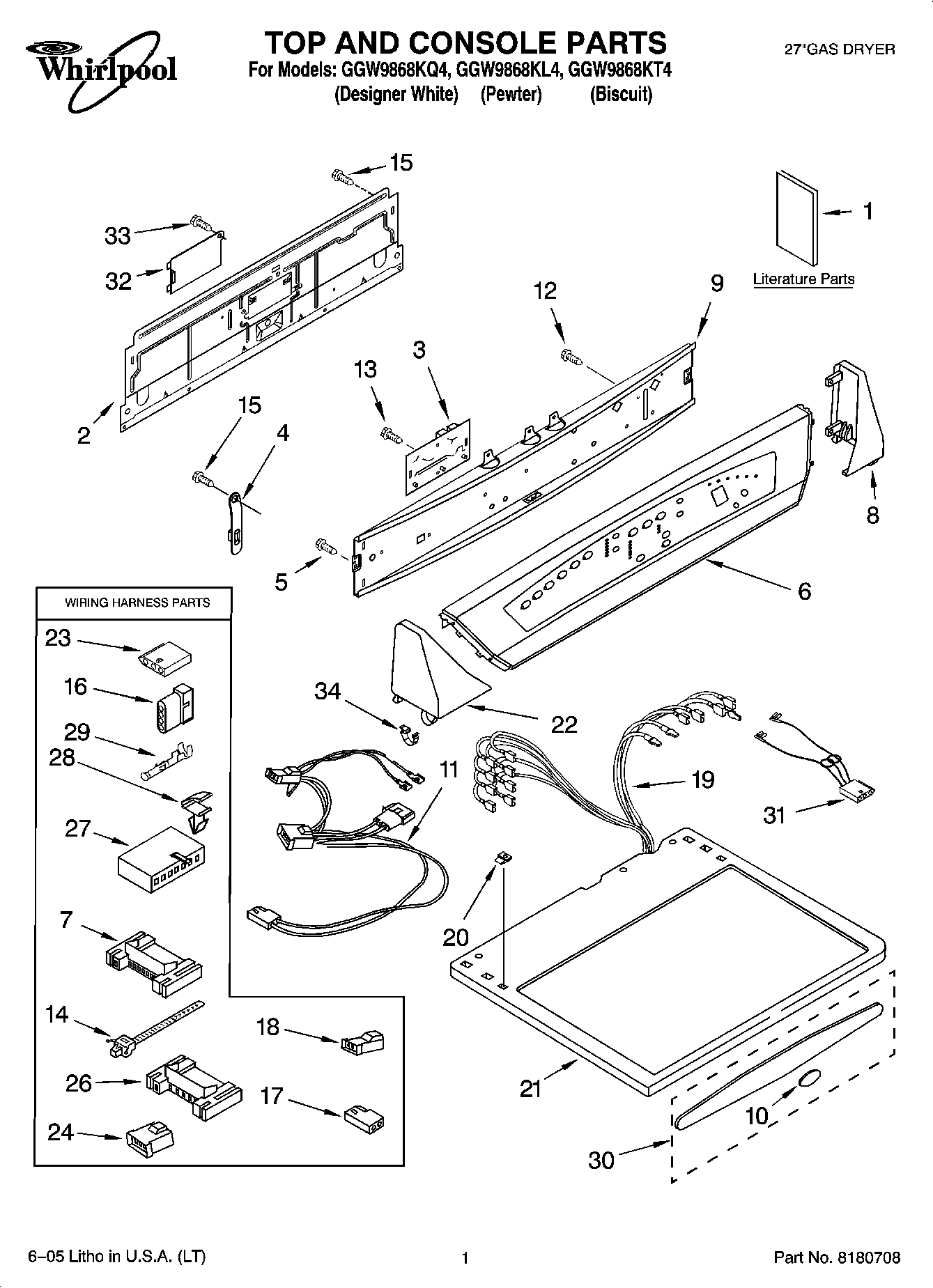 01 - TOP AND CONSOLE PARTS