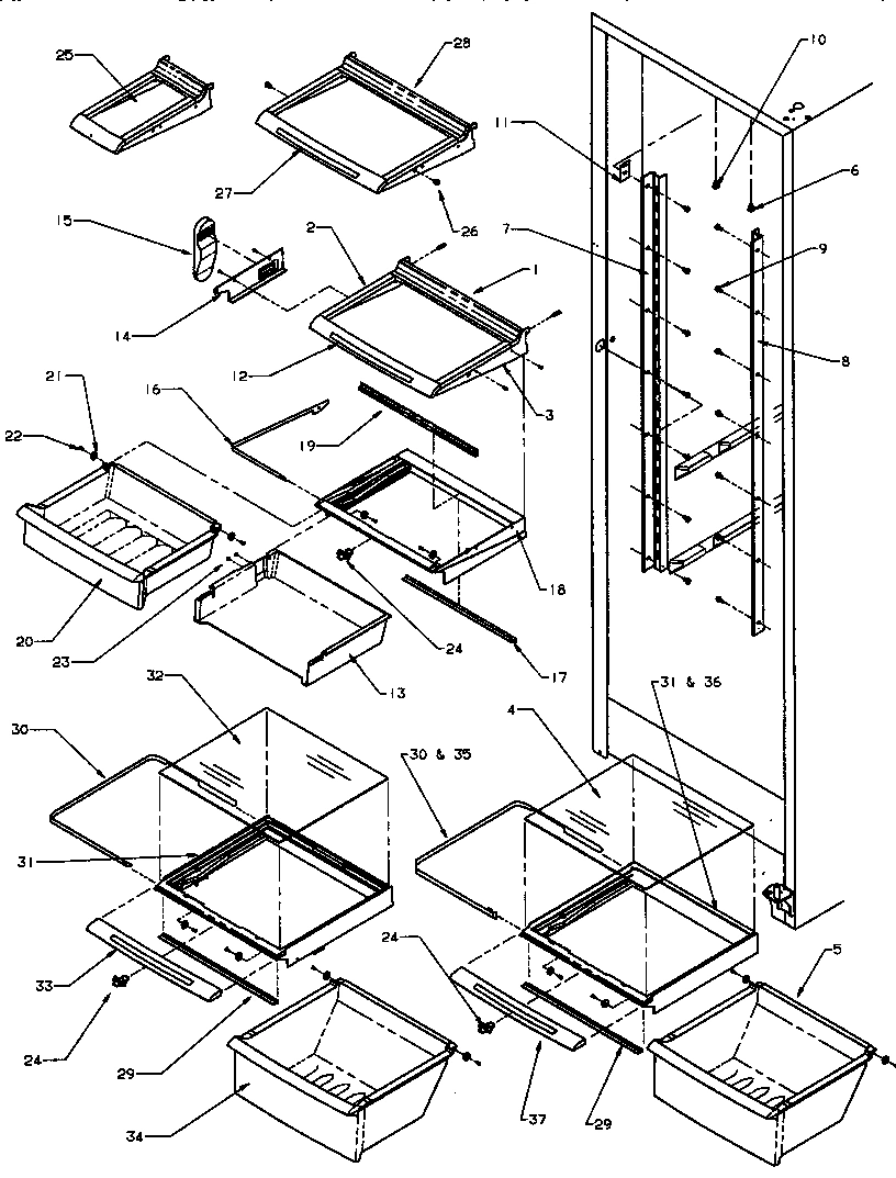11 - SHELVING AND DRAWERS (REF)