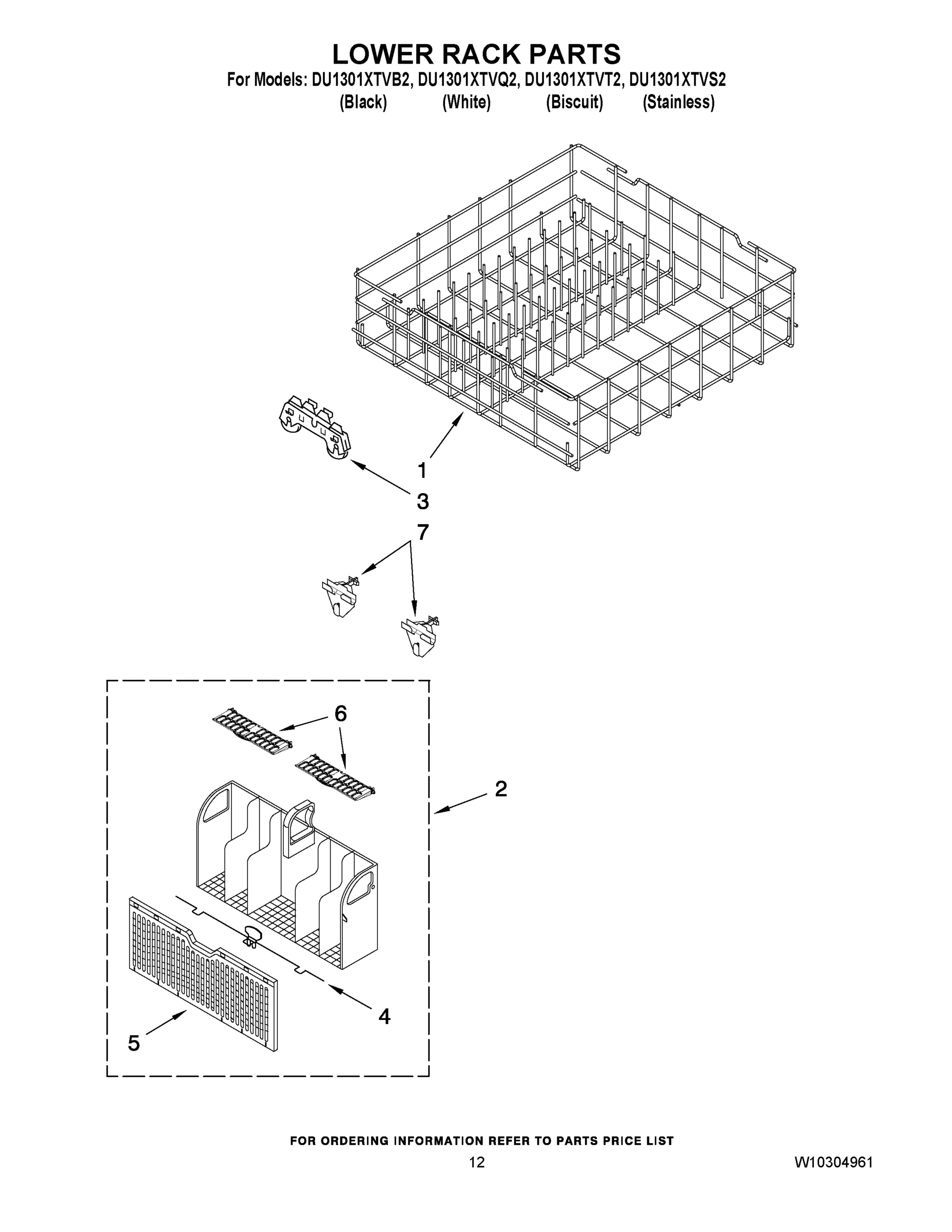 10 - LOWER RACK PARTS