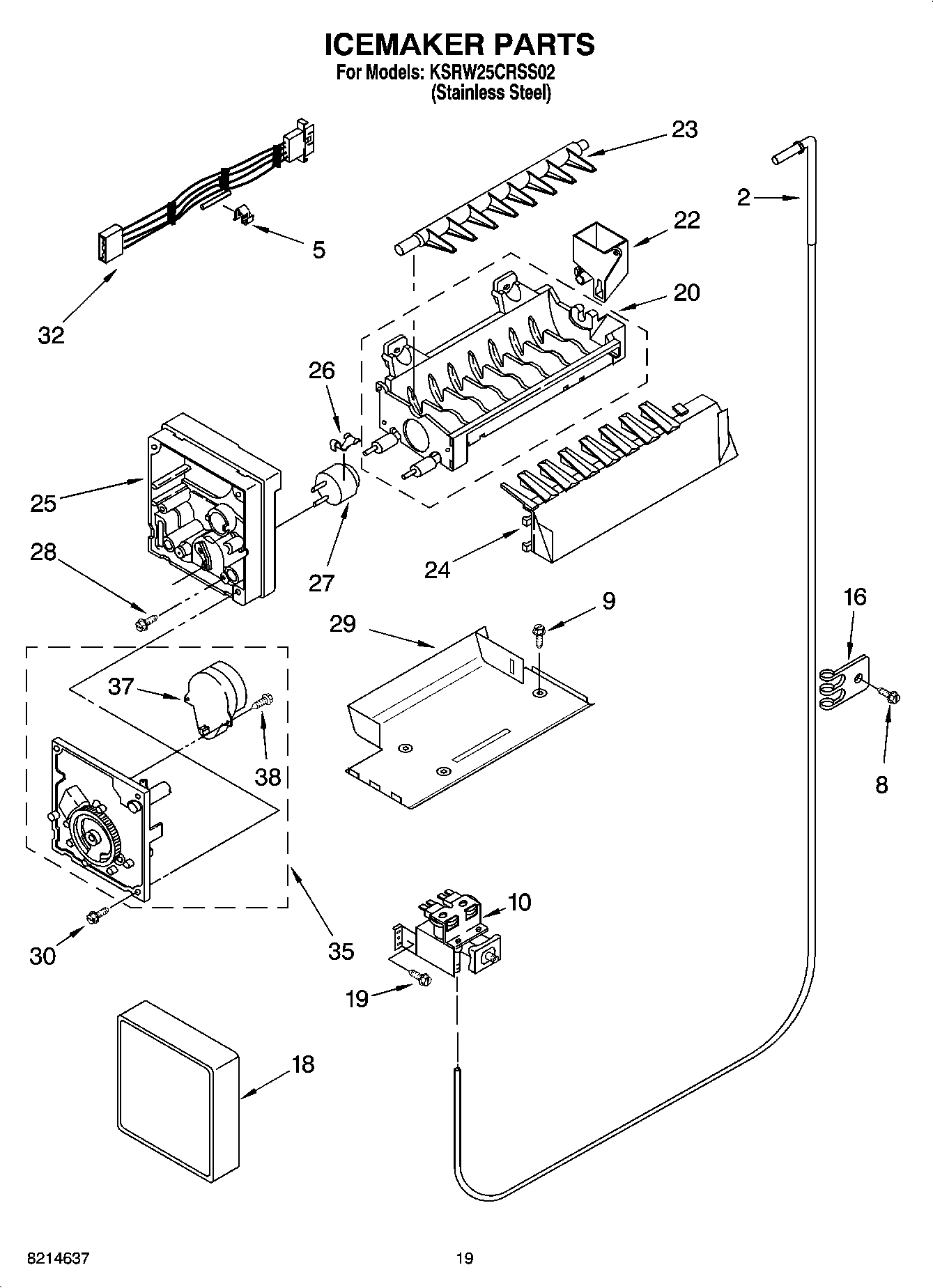 12 - ICEMAKER PARTS, OPTIONAL PARTS