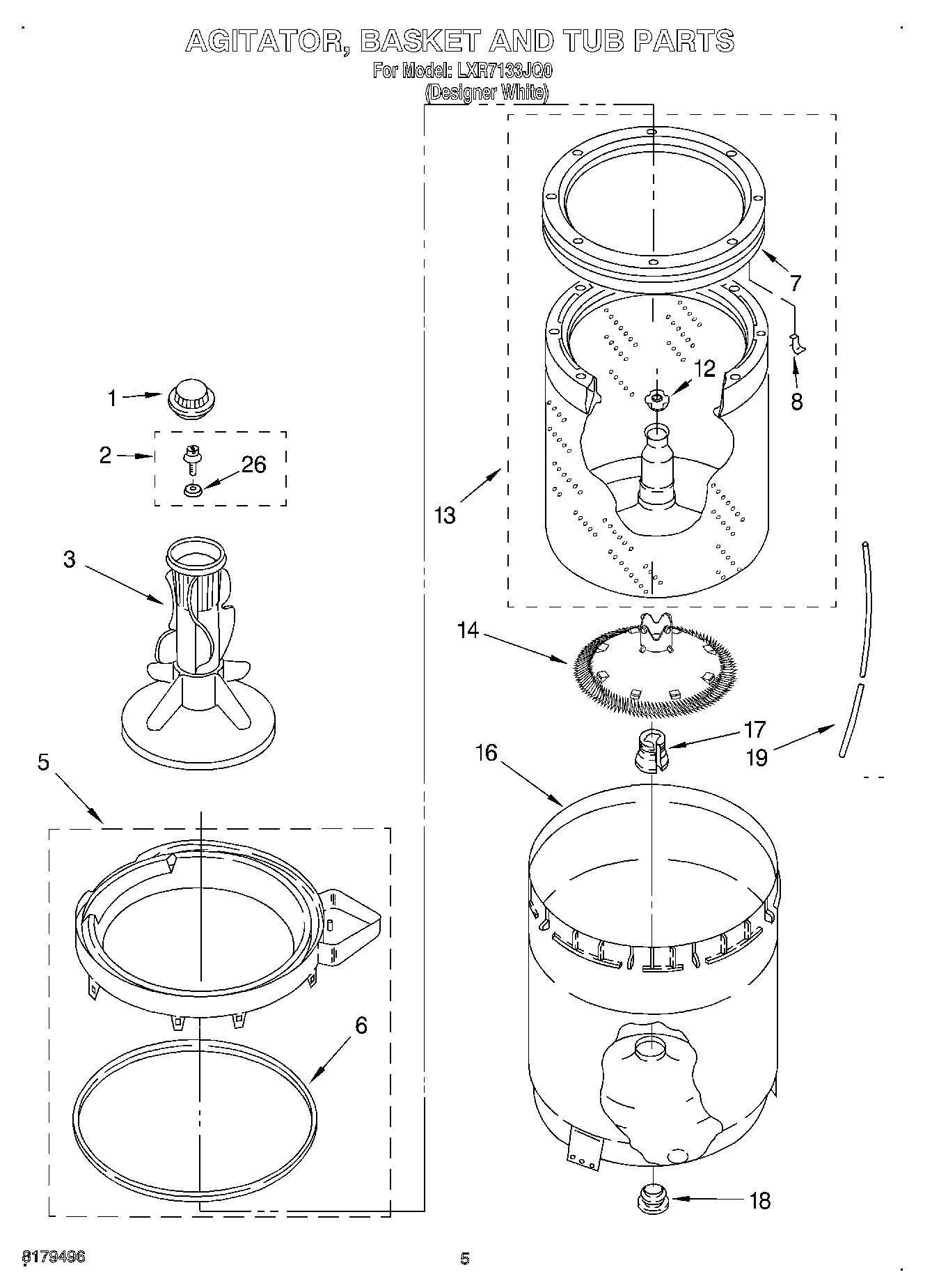 03 - AGITATOR, BASKET AND TUB