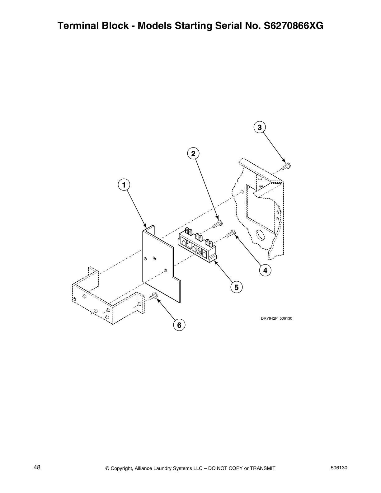Terminal Block - Models Starting Serial No. S6270866XG