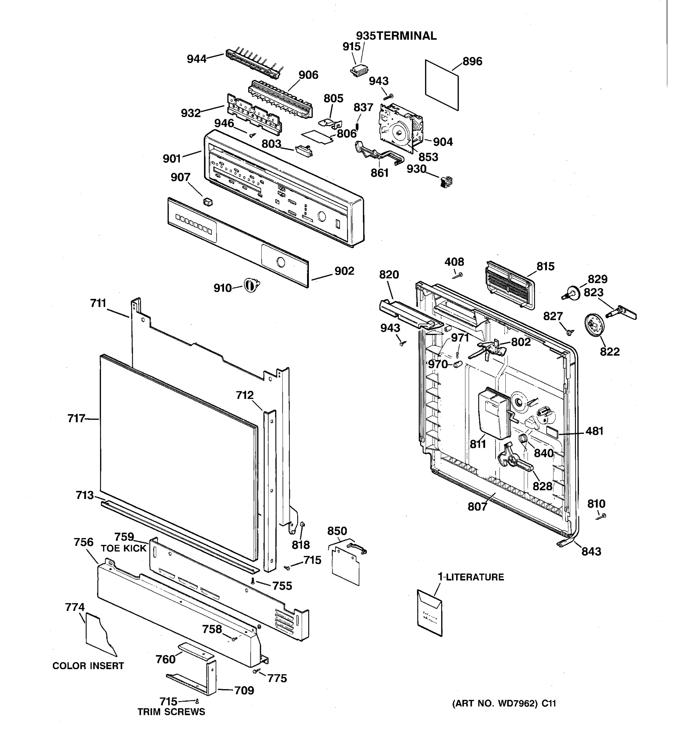 ESCUTCHEON & DOOR ASSEMBLY