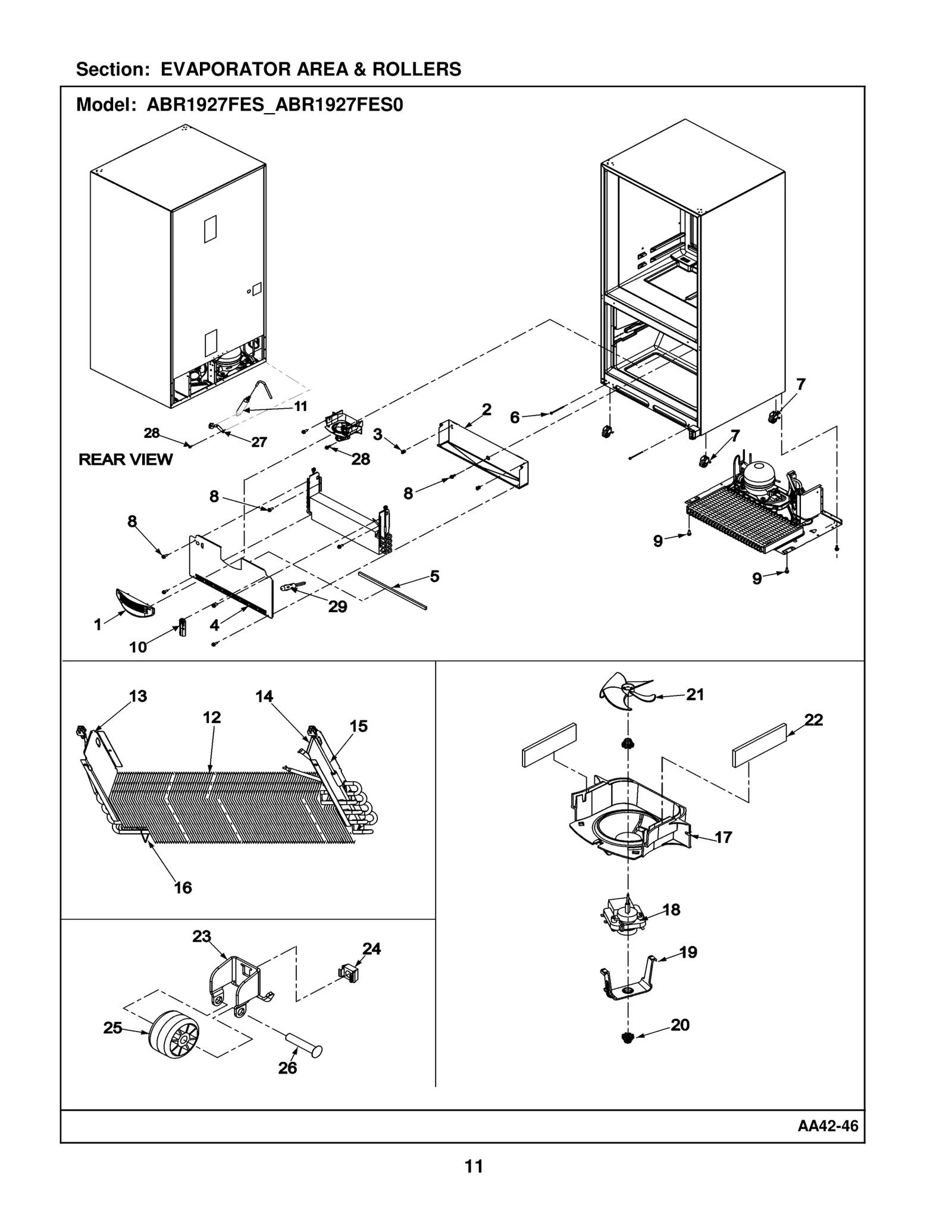 EVAPORATOR AREA & ROLLERS