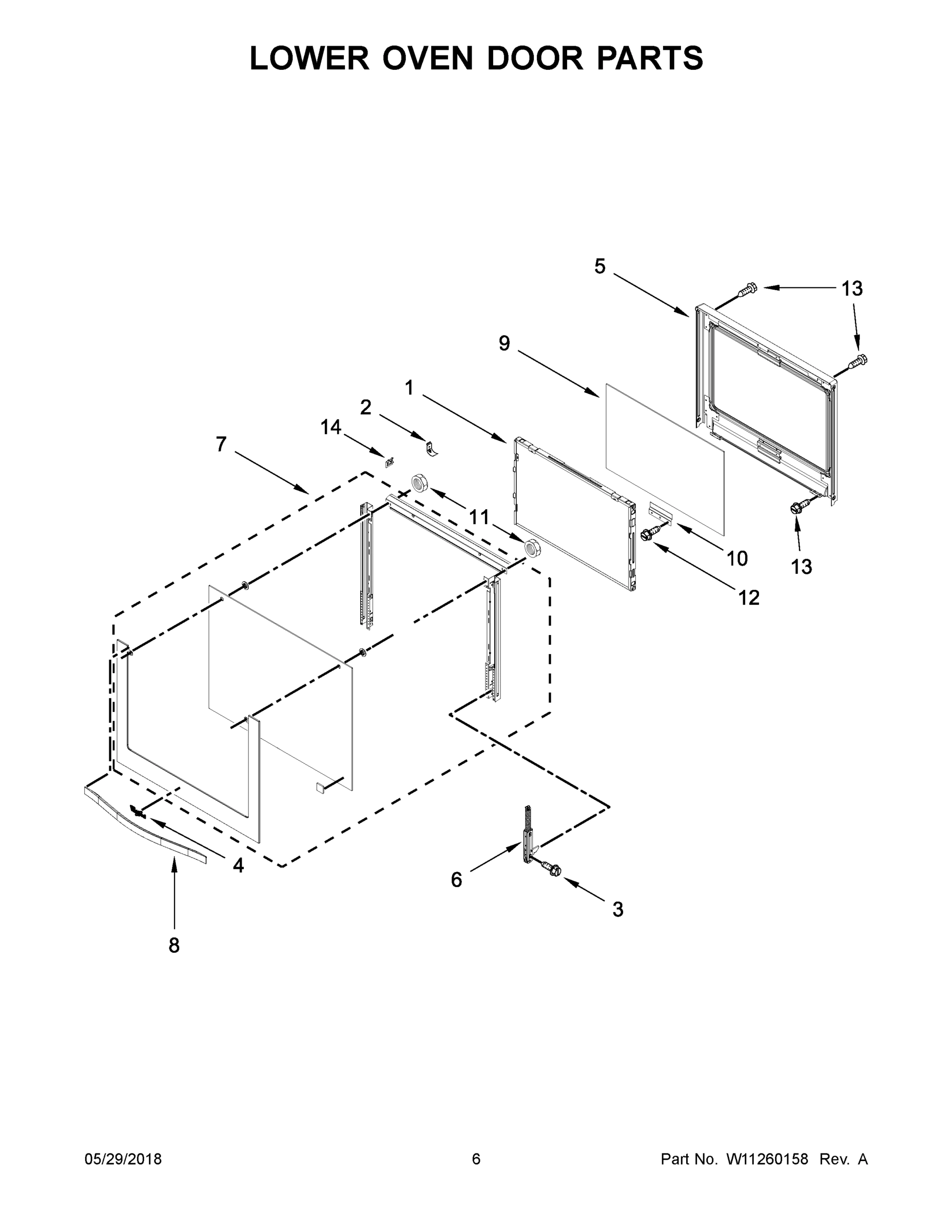 04 - LOWER OVEN DOOR PARTS
