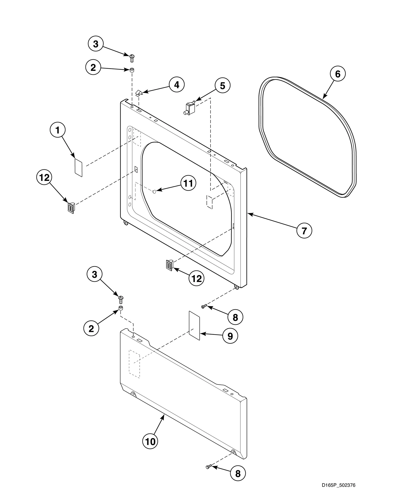 Lower Access Panel, Front Panel and Seal