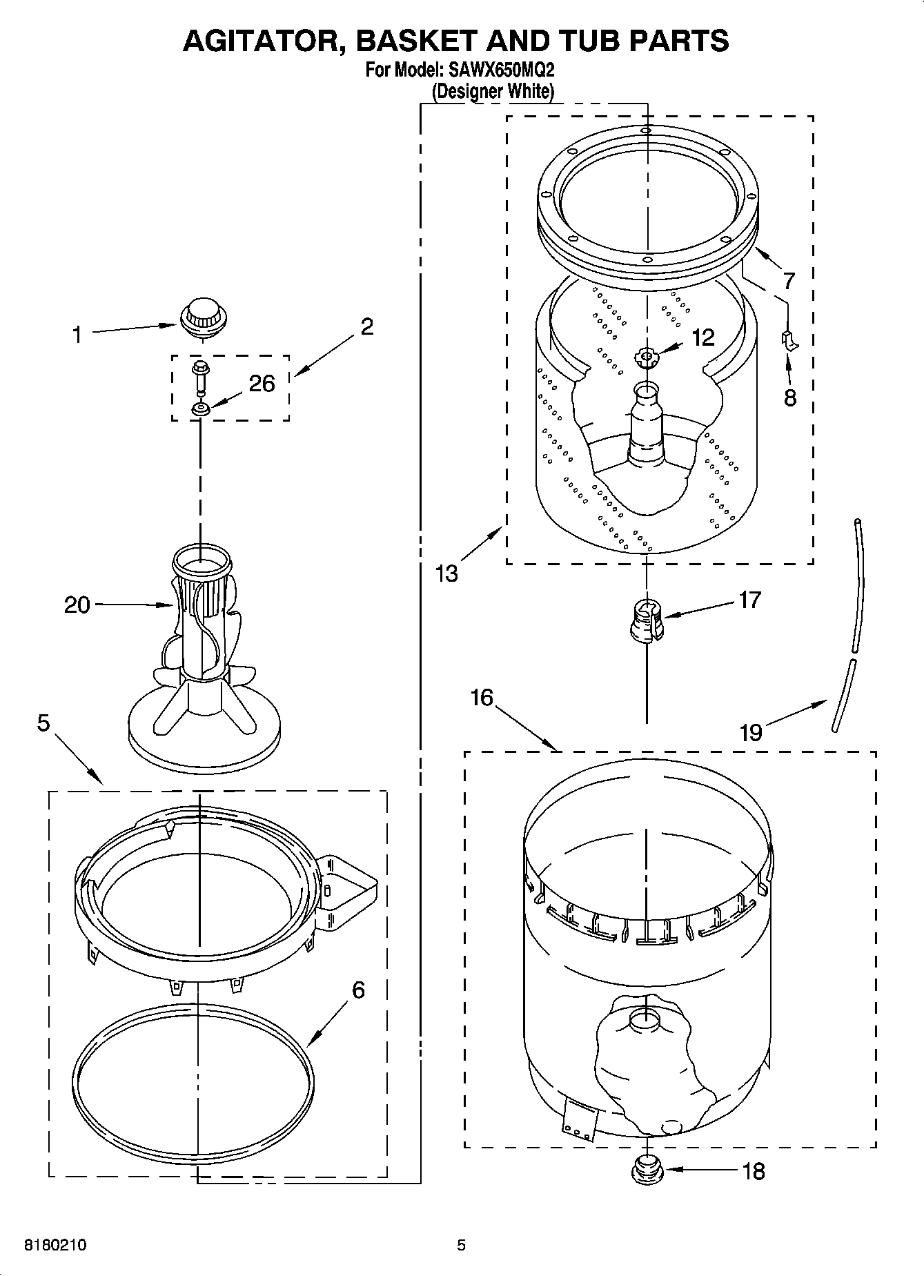 03 - AGITATOR, BASKET AND TUB PARTS