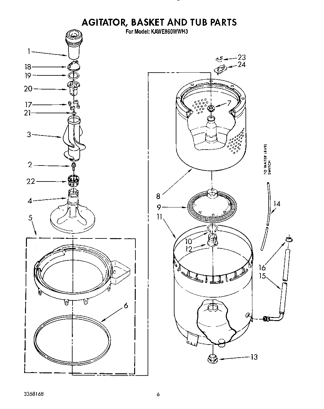 04 - AGITATOR, BASKET AND TUB