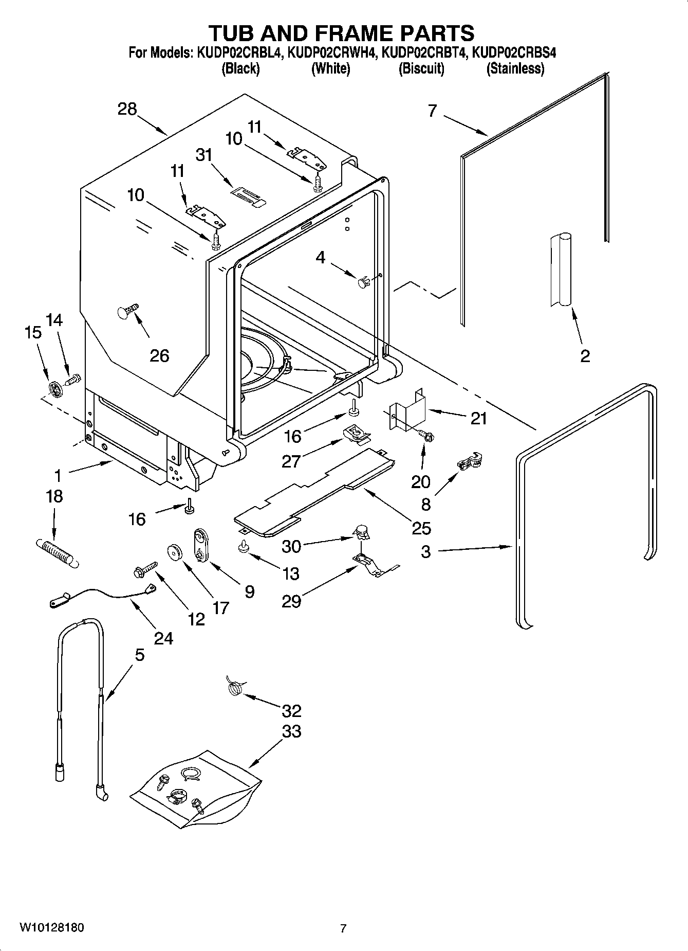 07 - TUB AND FRAME PARTS