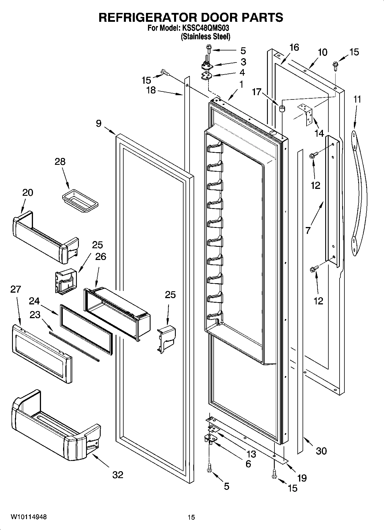 10 - REFRIGERATOR DOOR PARTS