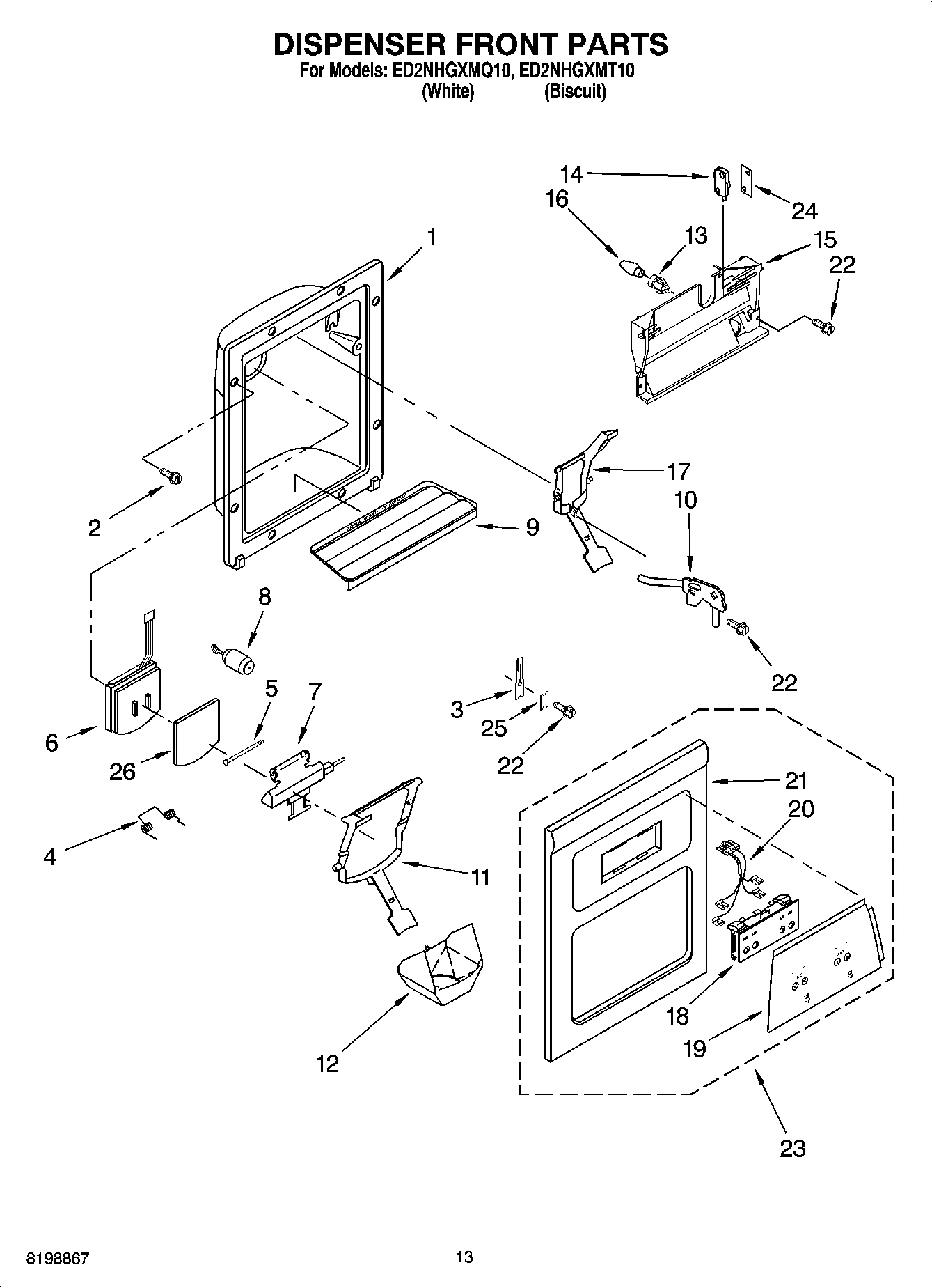 08 - DISPENSER FRONT PARTS