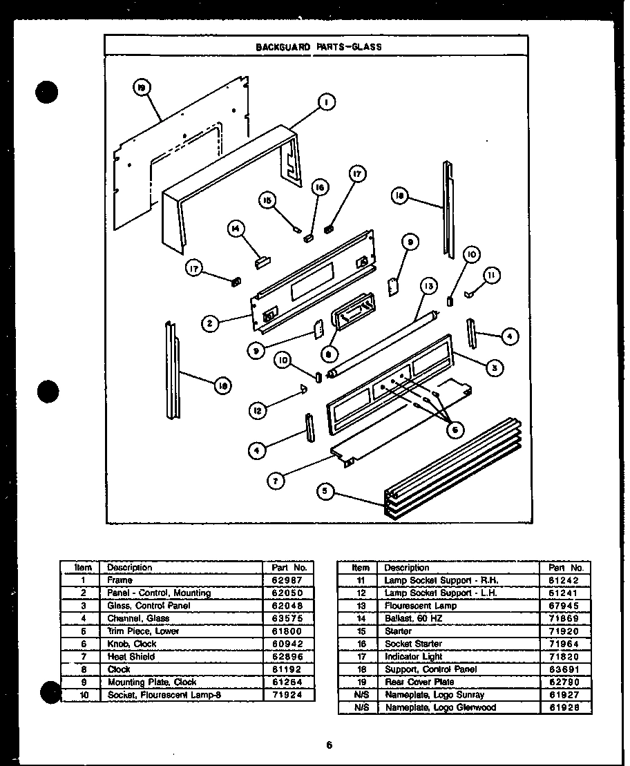 01 - BACKGUARD PARTS-GLASS