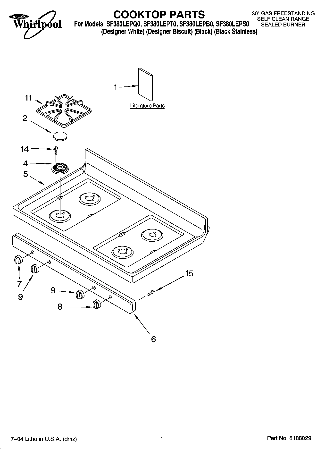 01 - COOKTOP PARTS