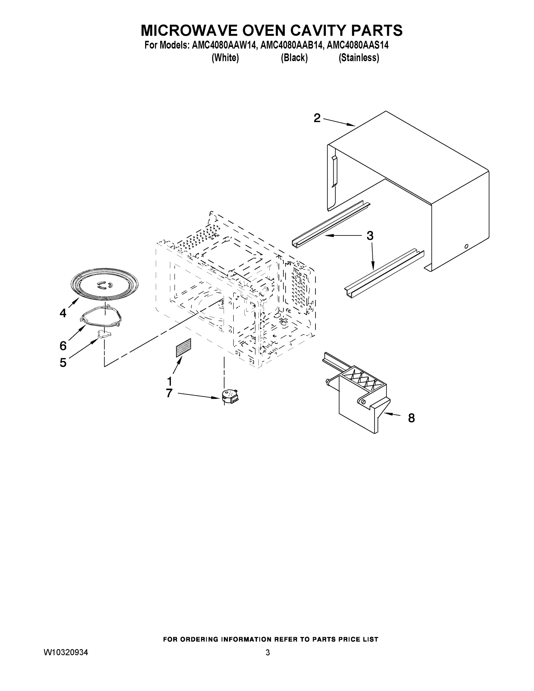 03 - MICROWAVE OVEN CAVITY PARTS