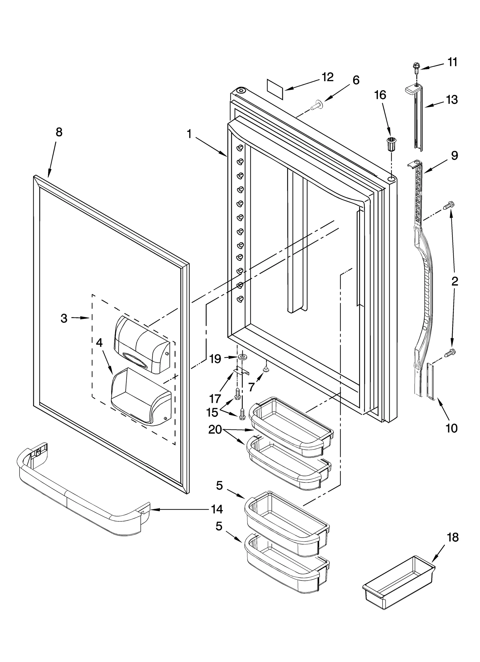 REFRIGERATOR DOOR PARTS