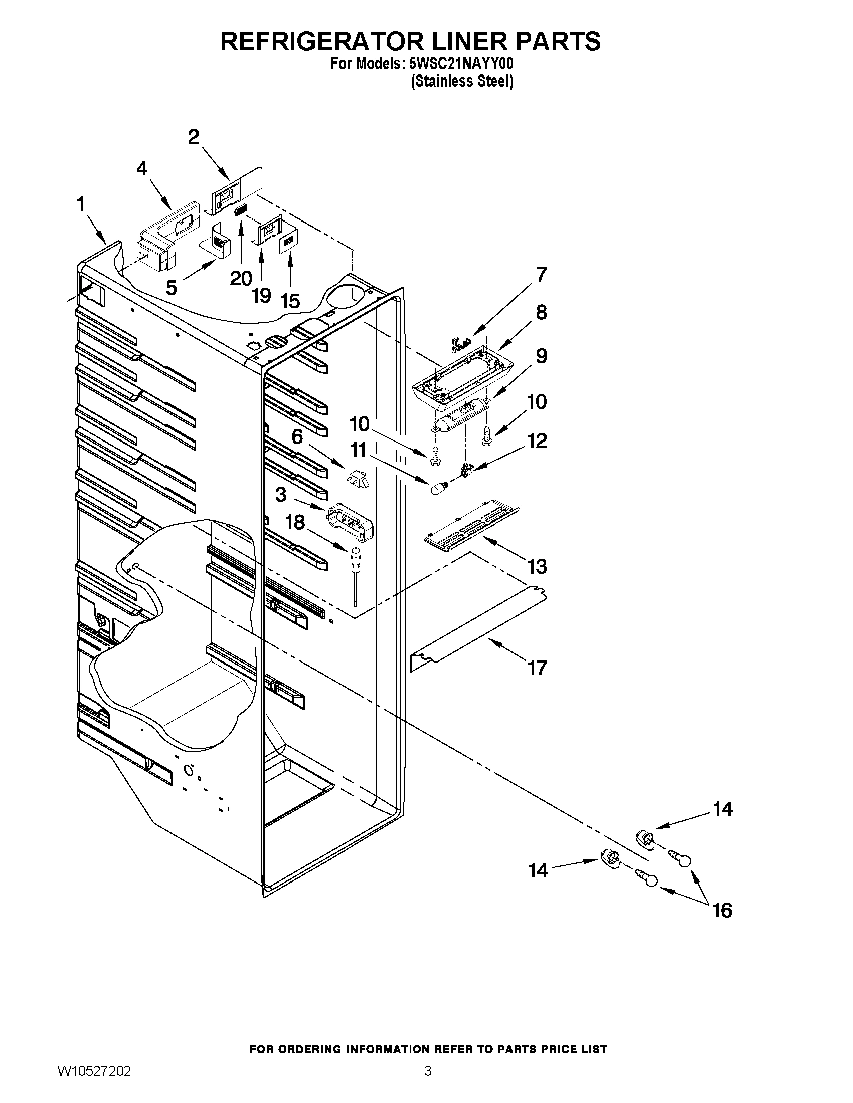 02 - REFRIGERATOR LINER PARTS