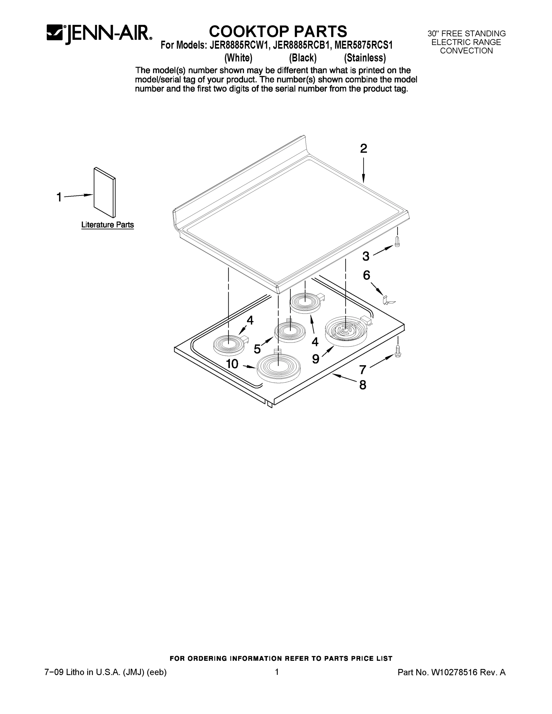 01 - COOKTOP PARTS