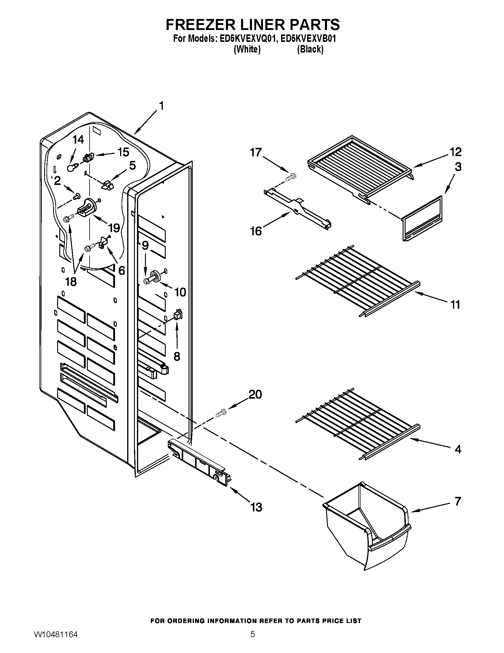 04 - FREEZER LINER PARTS