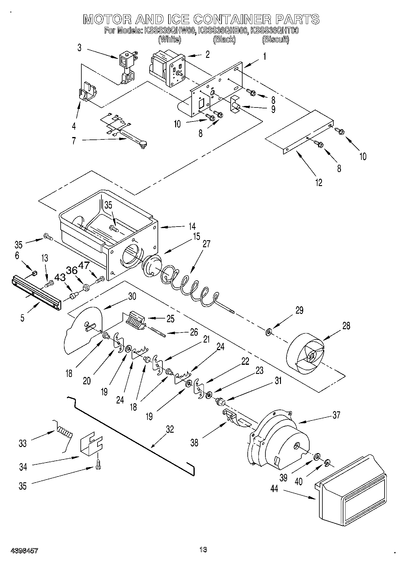 10 - MOTOR AND ICE CONTAINER