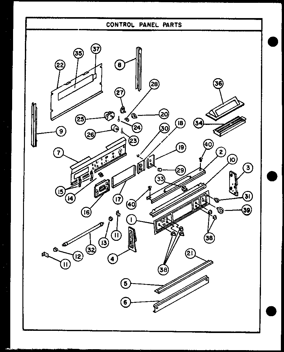 01 - CONTROL PANEL PARTS
