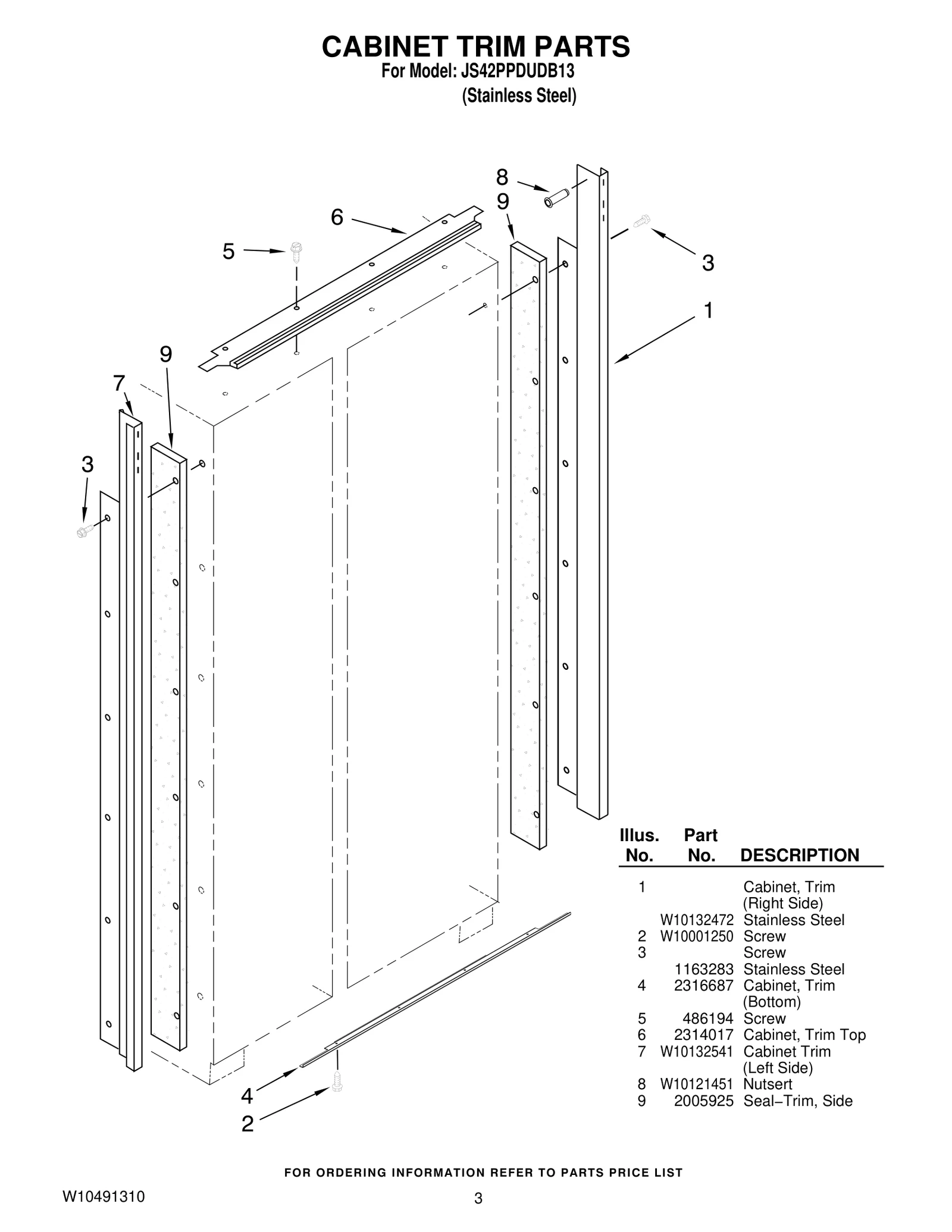 CABINET TRIM PARTS