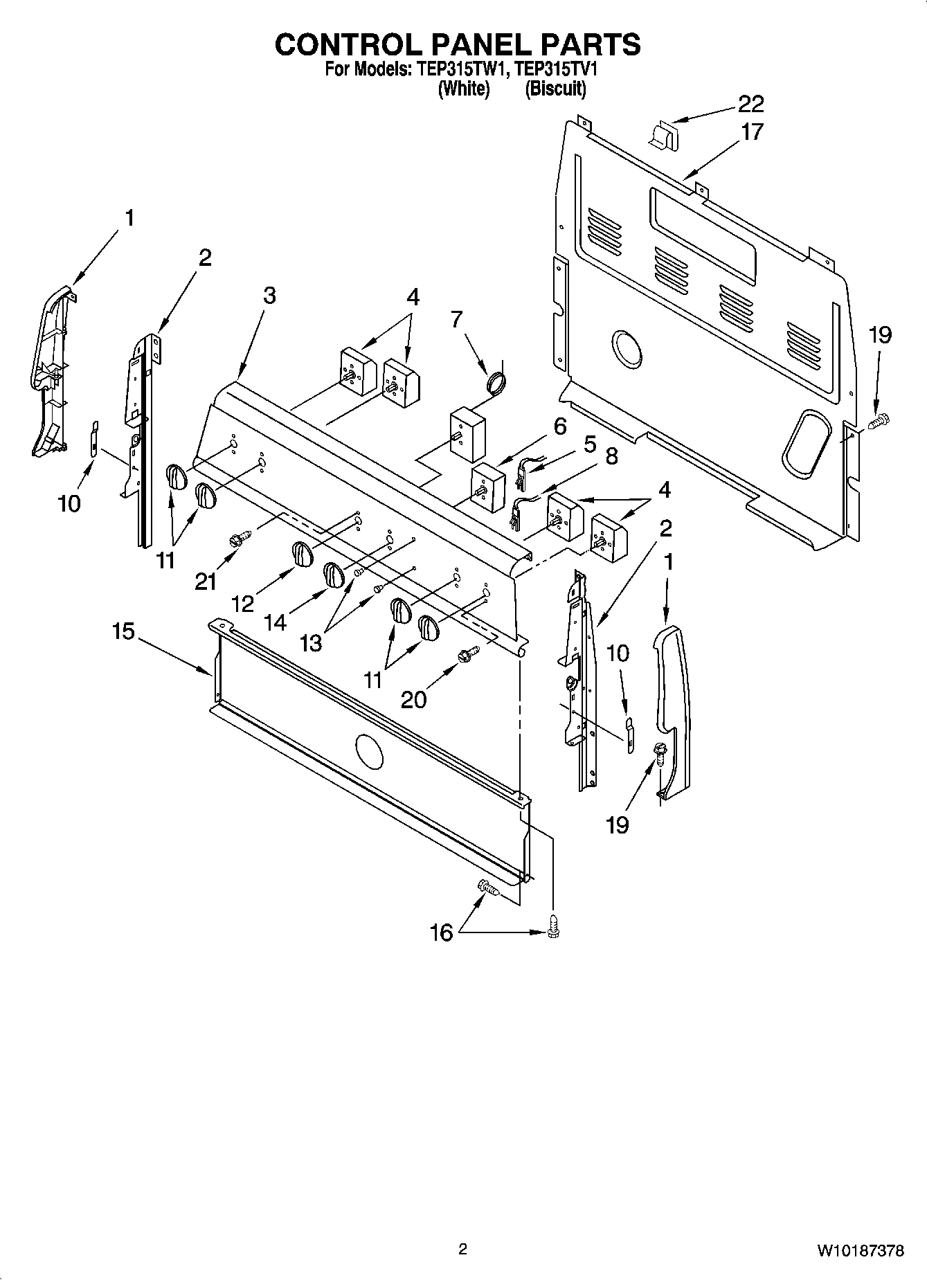02 - CONTROL PANEL PARTS