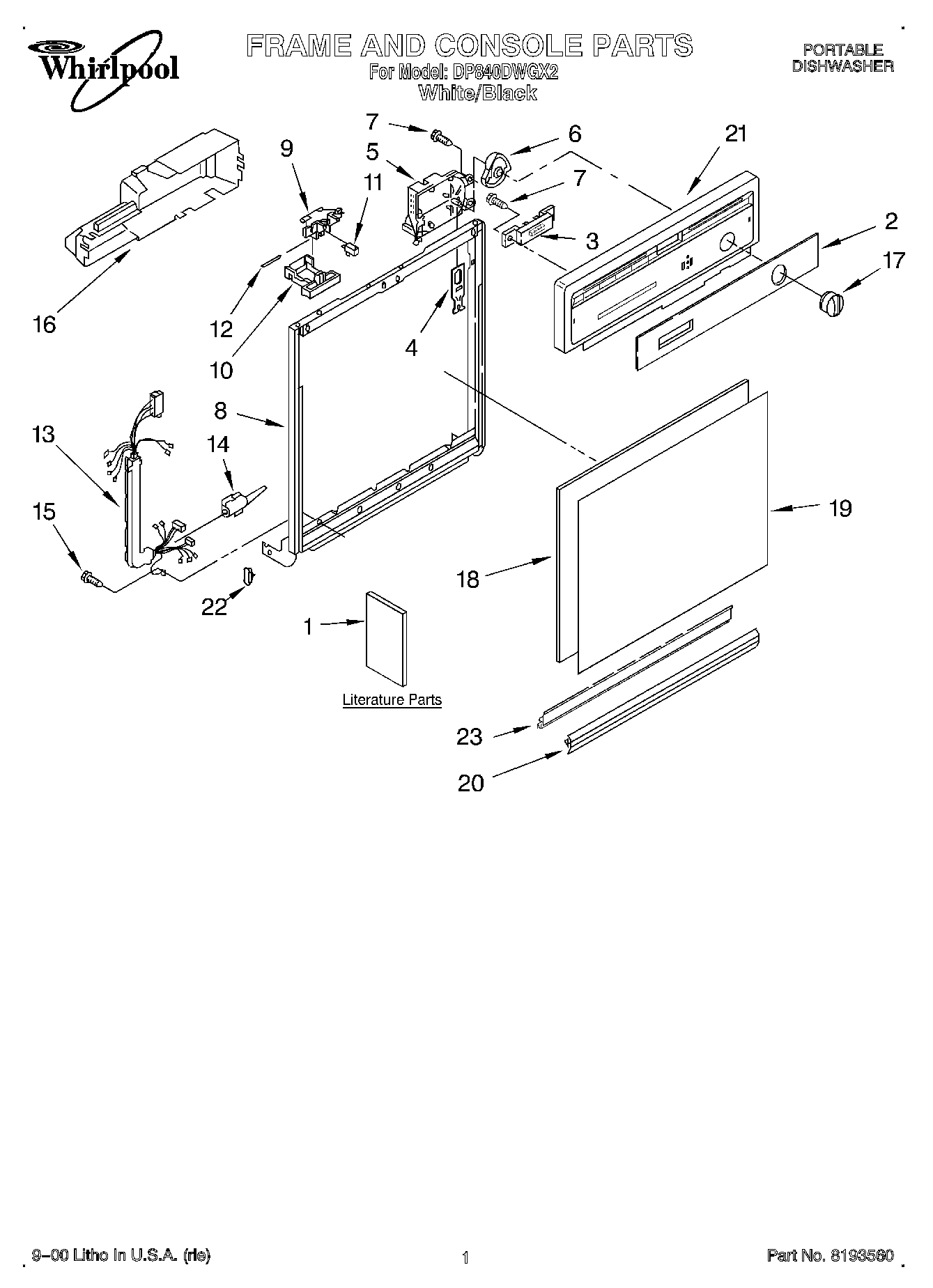 01 - FRAME AND CONSOLE, LITERATURE