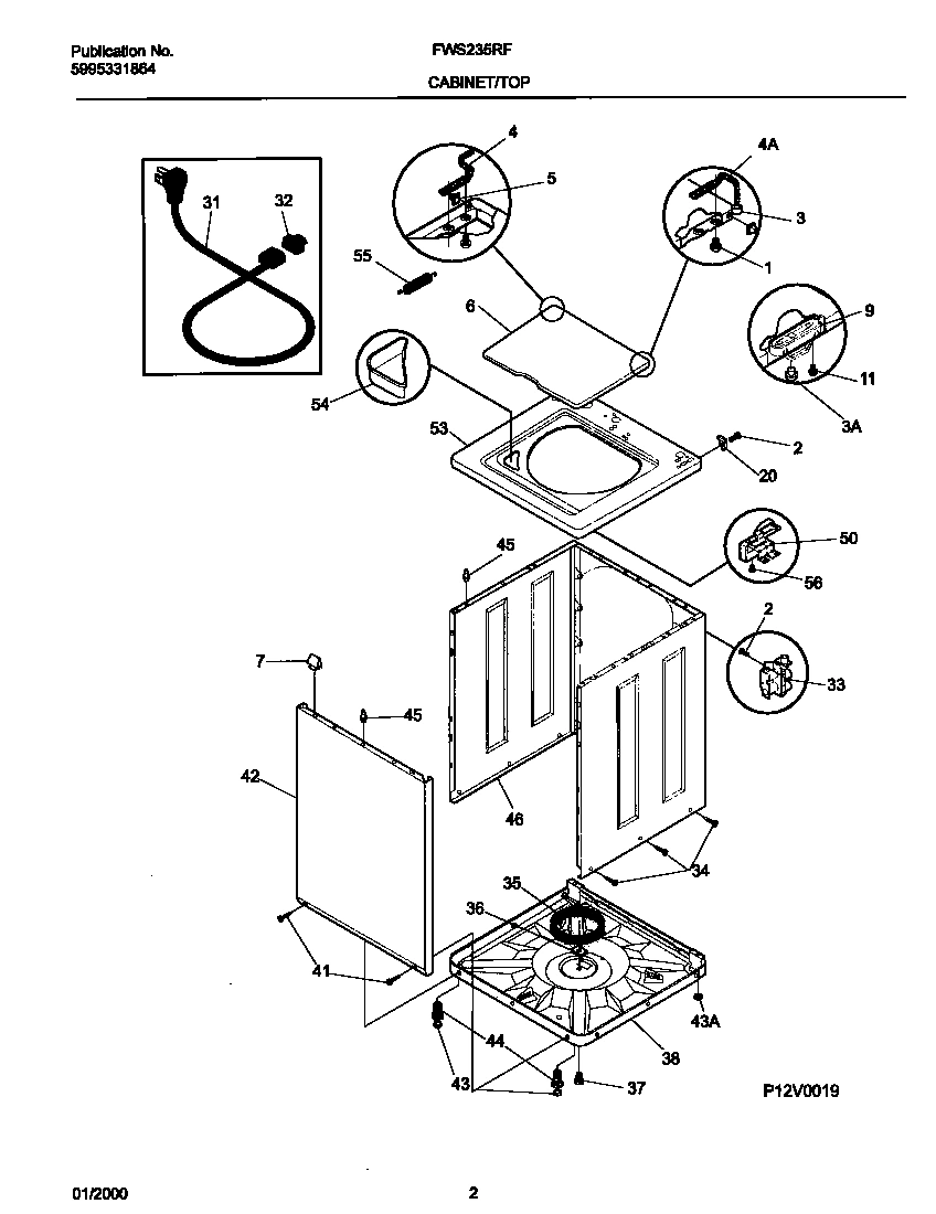 02 - P12V0019 WSHR CAB,TOP