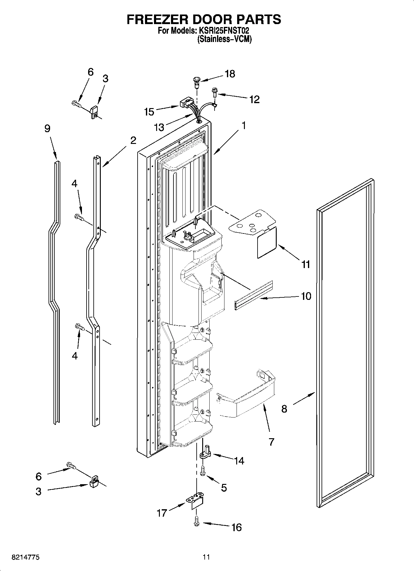 07 - FREEZER DOOR PARTS