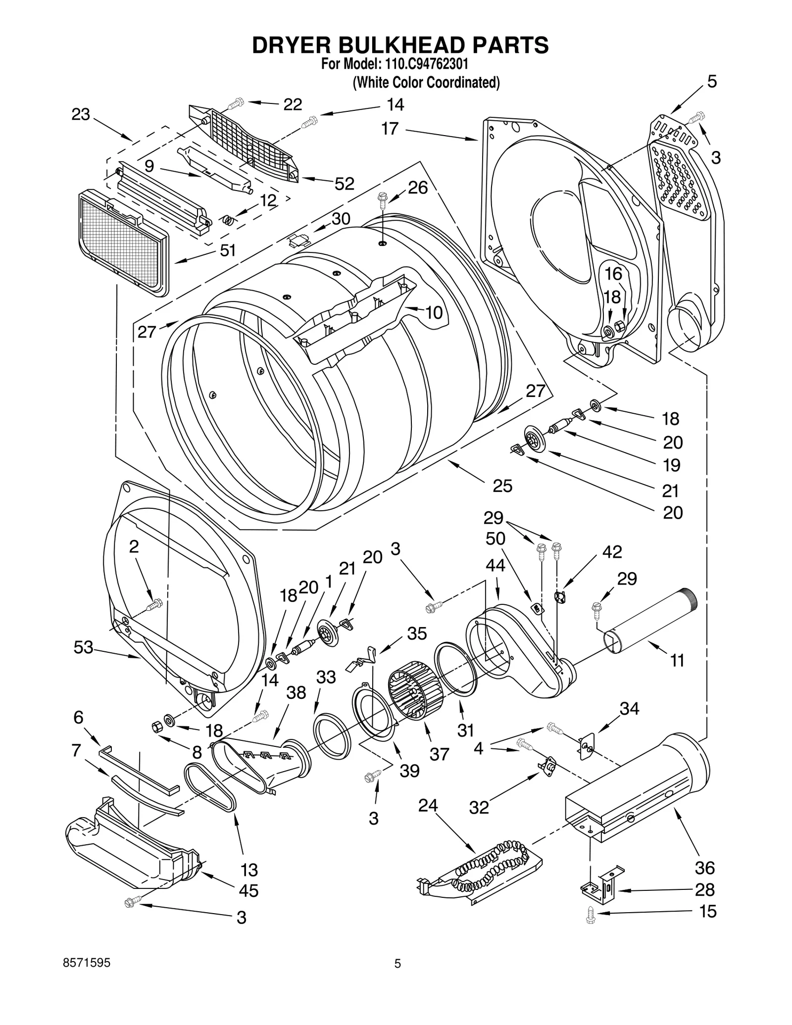 DRYER BULKHEAD PARTS