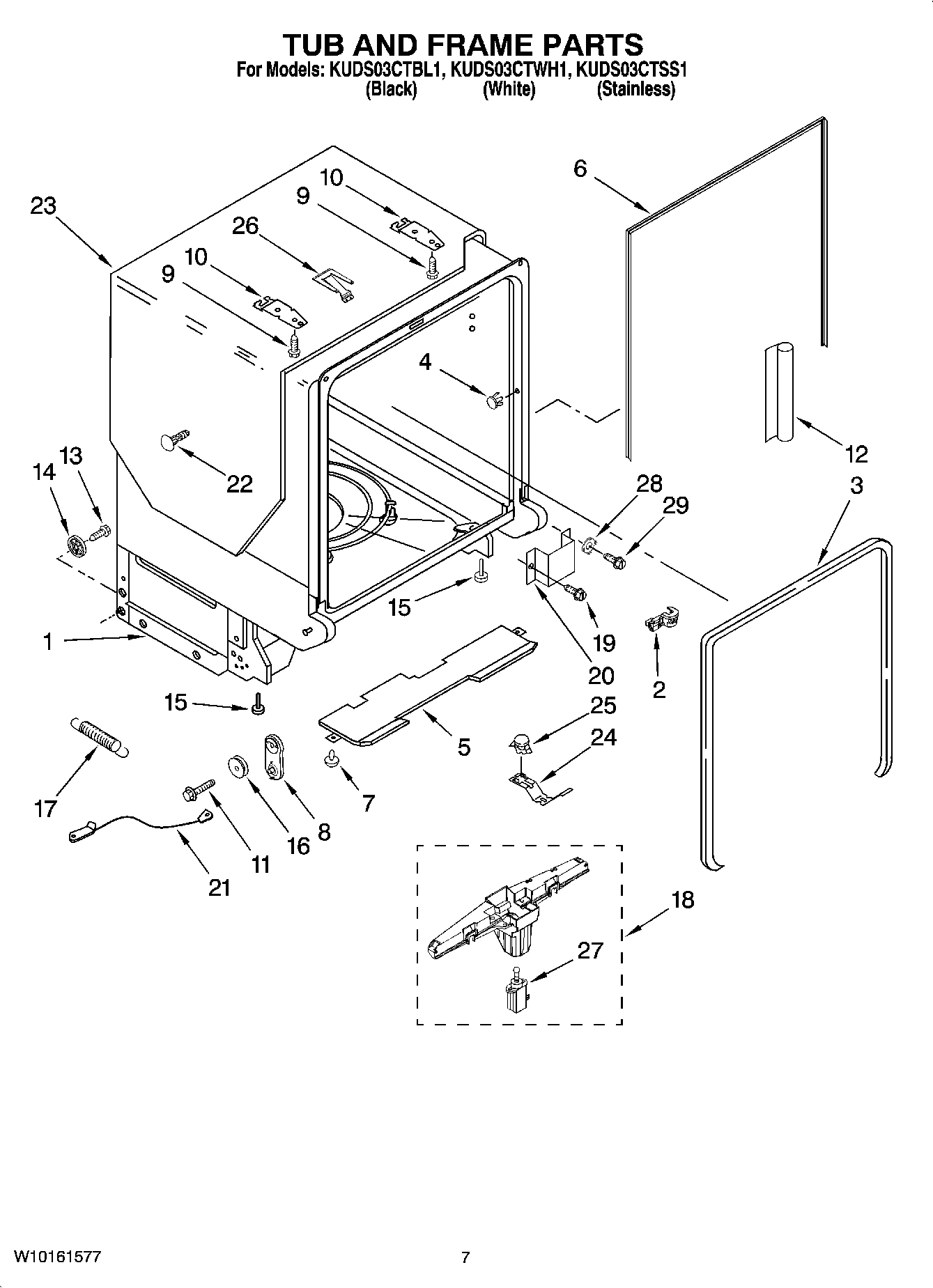 07 - TUB AND FRAME PARTS