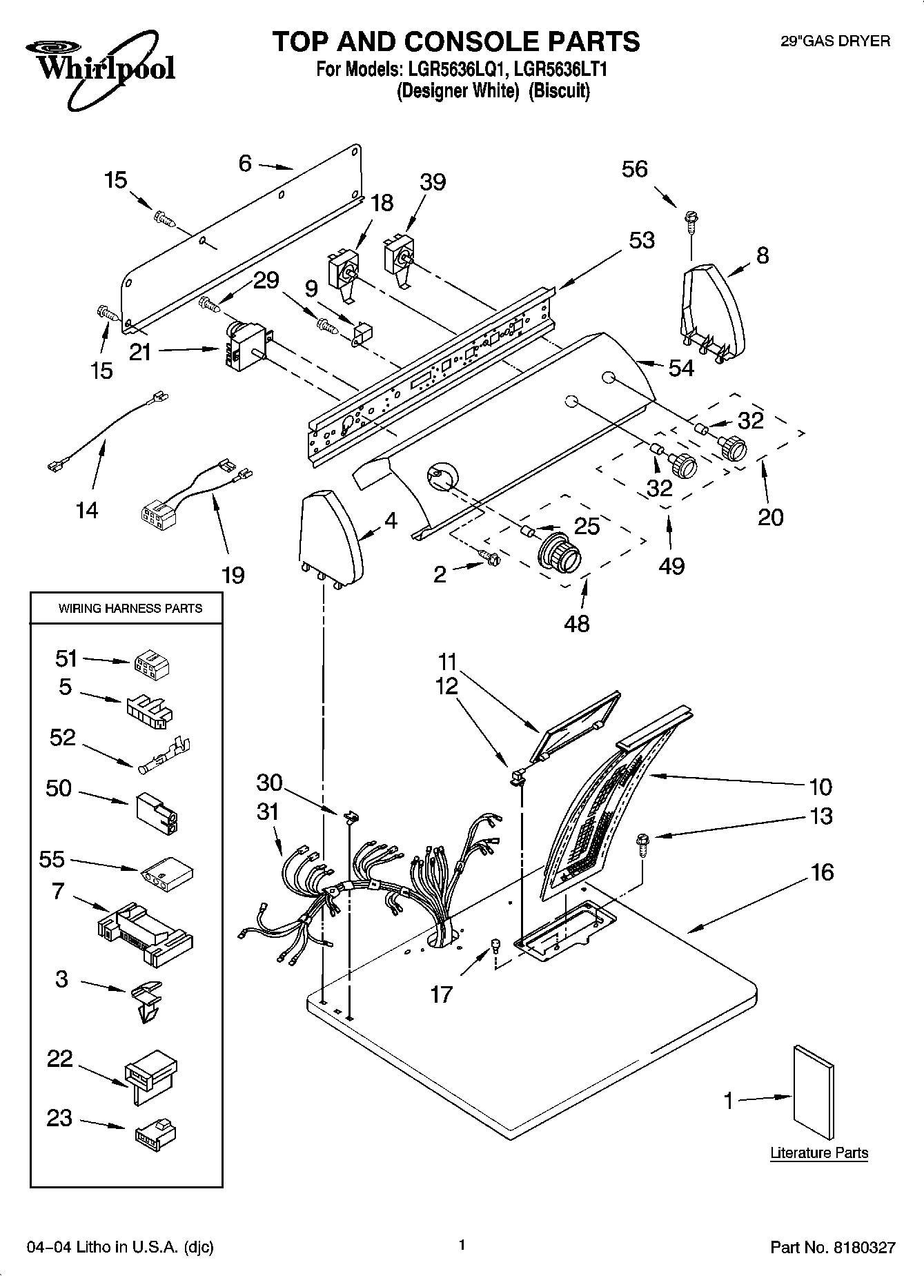 01 - TOP AND CONSOLE PARTS