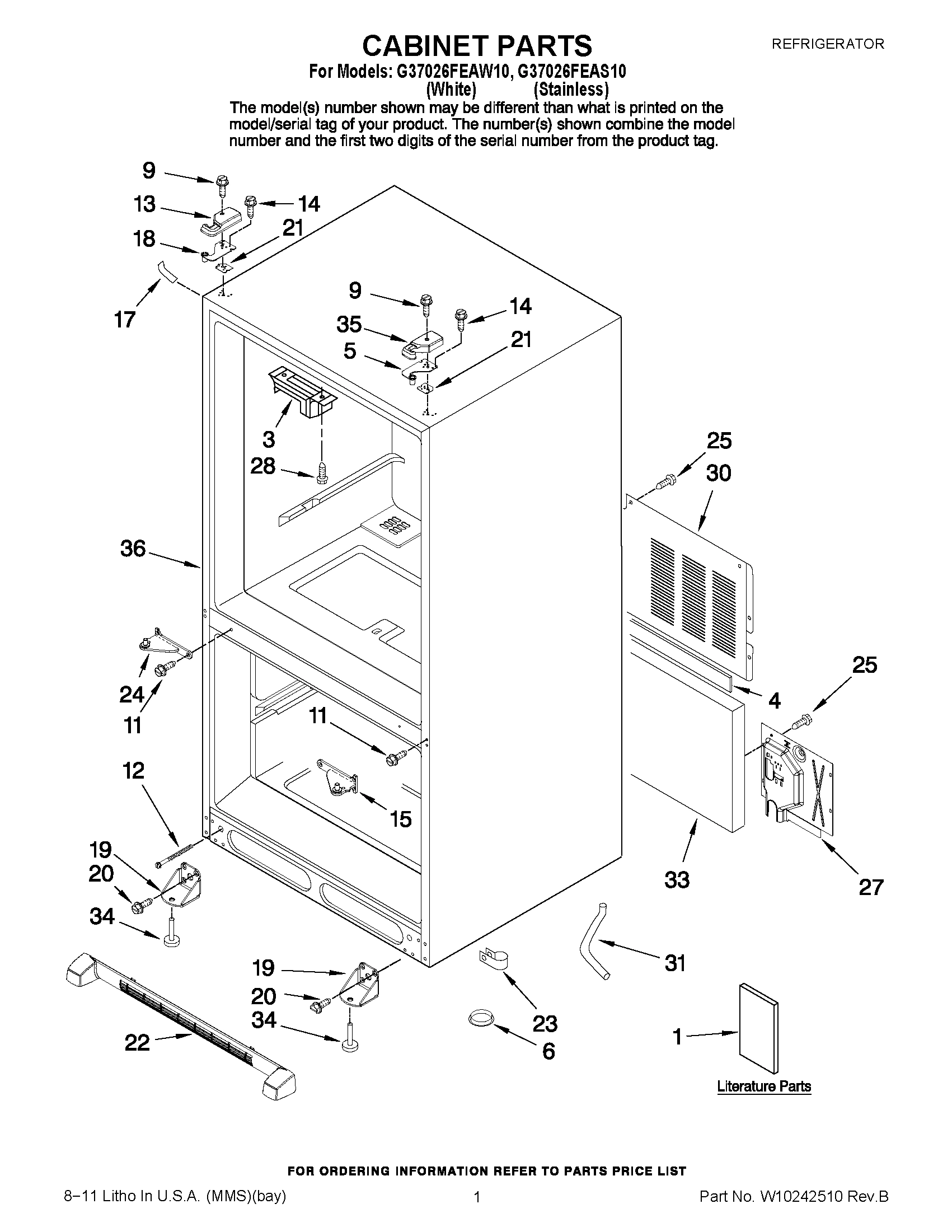 01 - CABINET PARTS