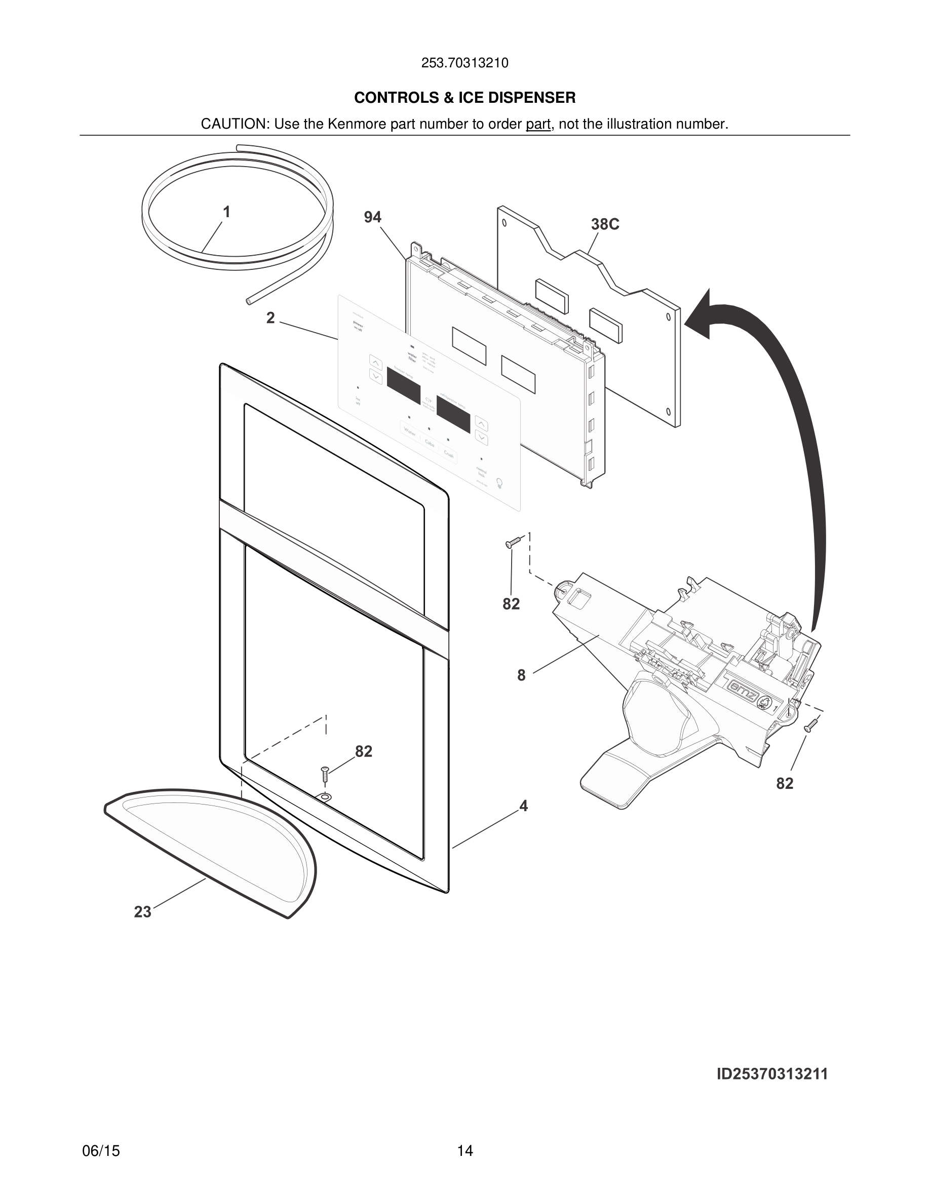 15 - CONTROLS & ICE DISPENSER
