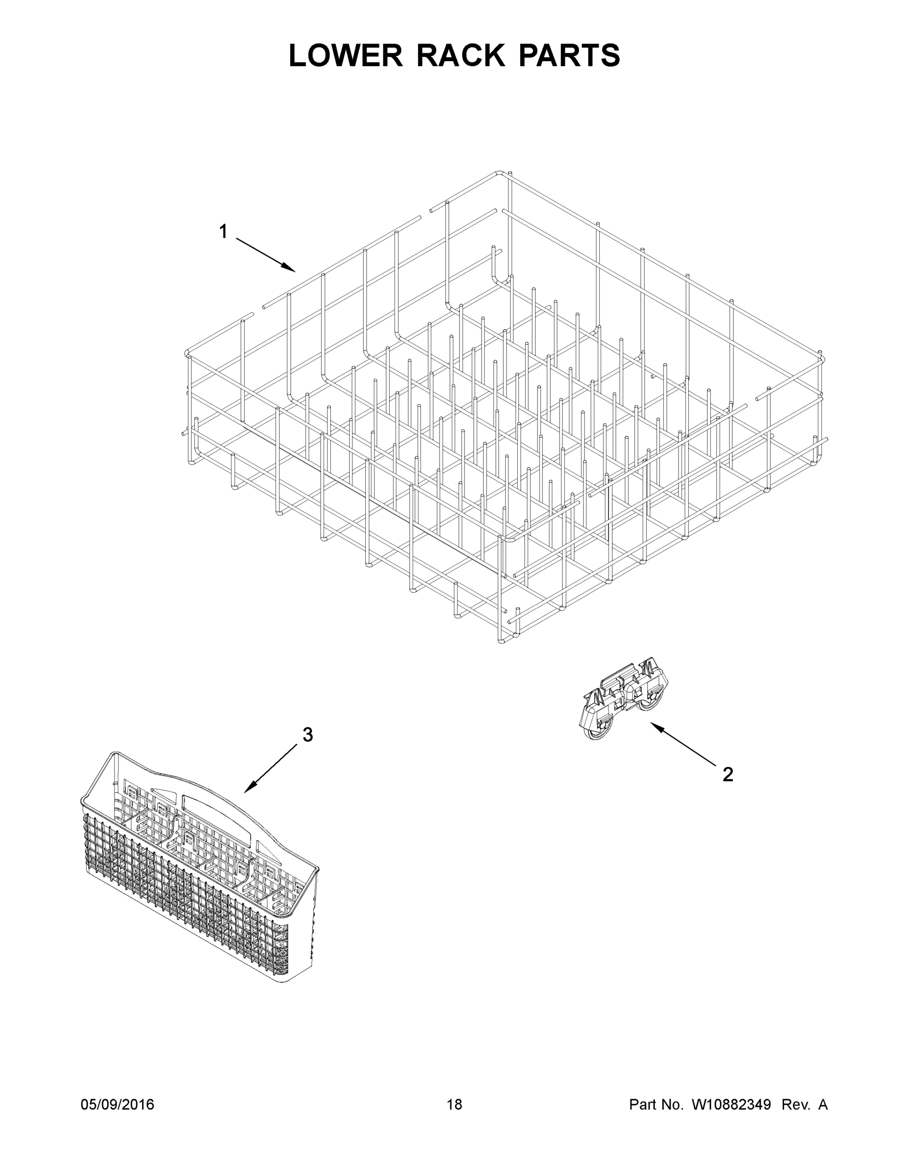 10 - LOWER RACK PARTS