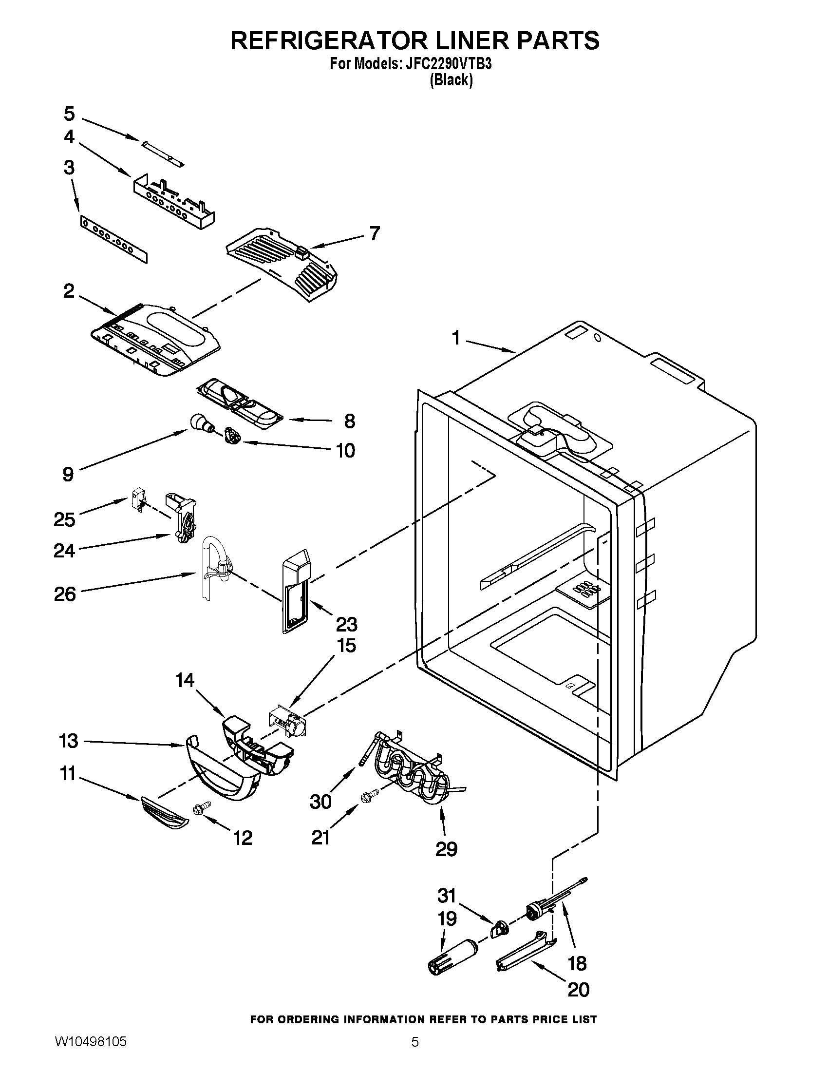 03 - REFRIGERATOR LINER PARTS