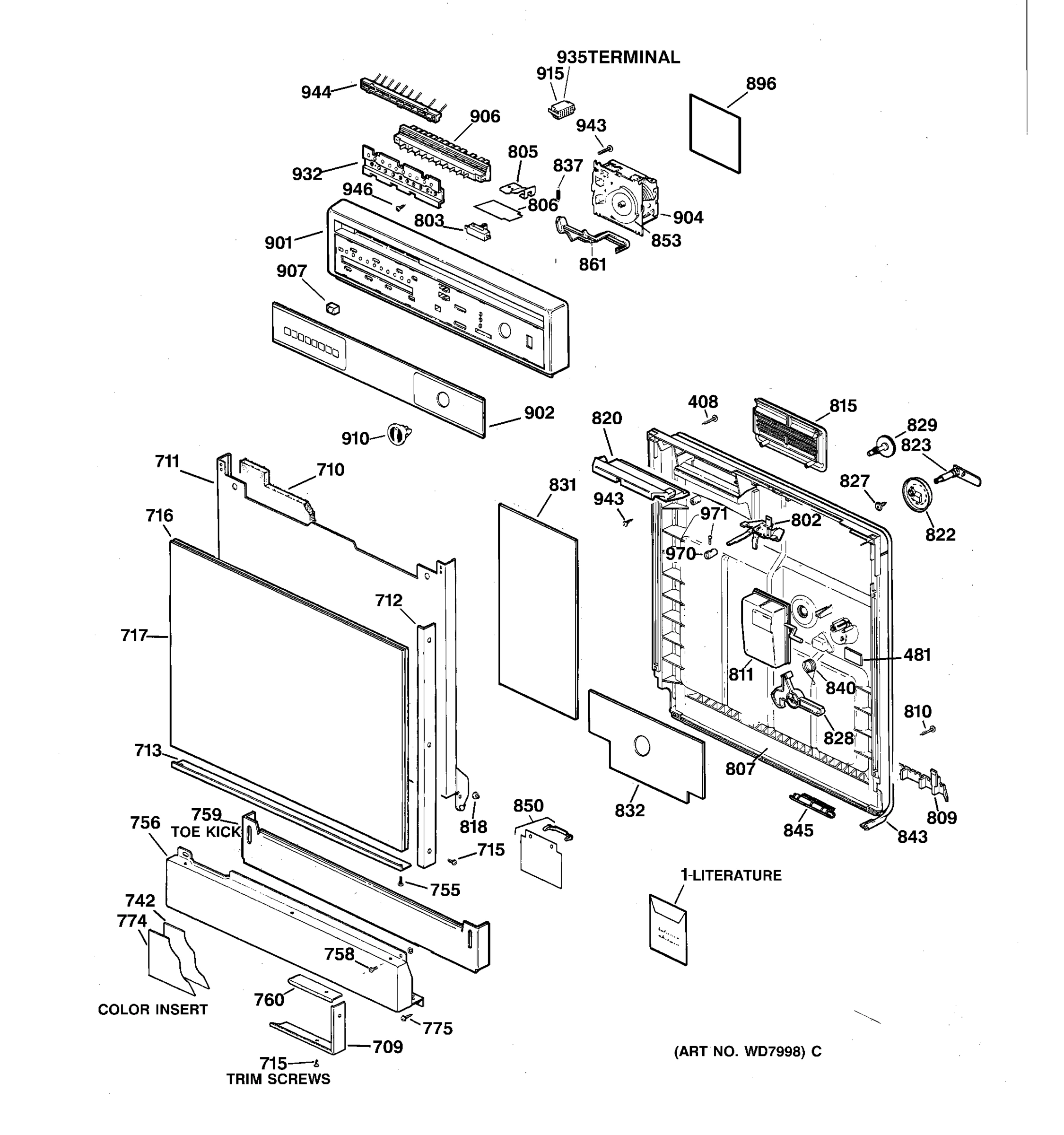 ESCUTCHEON & DOOR ASSEMBLY