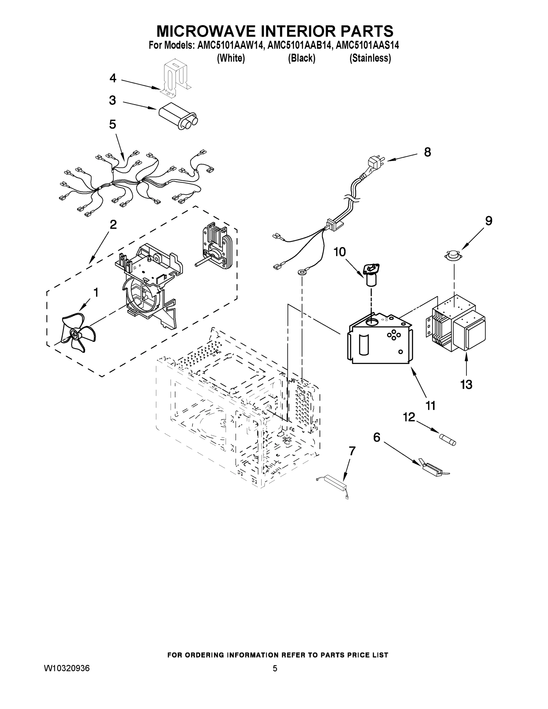 05 - MICROWAVE INTERIOR PARTS