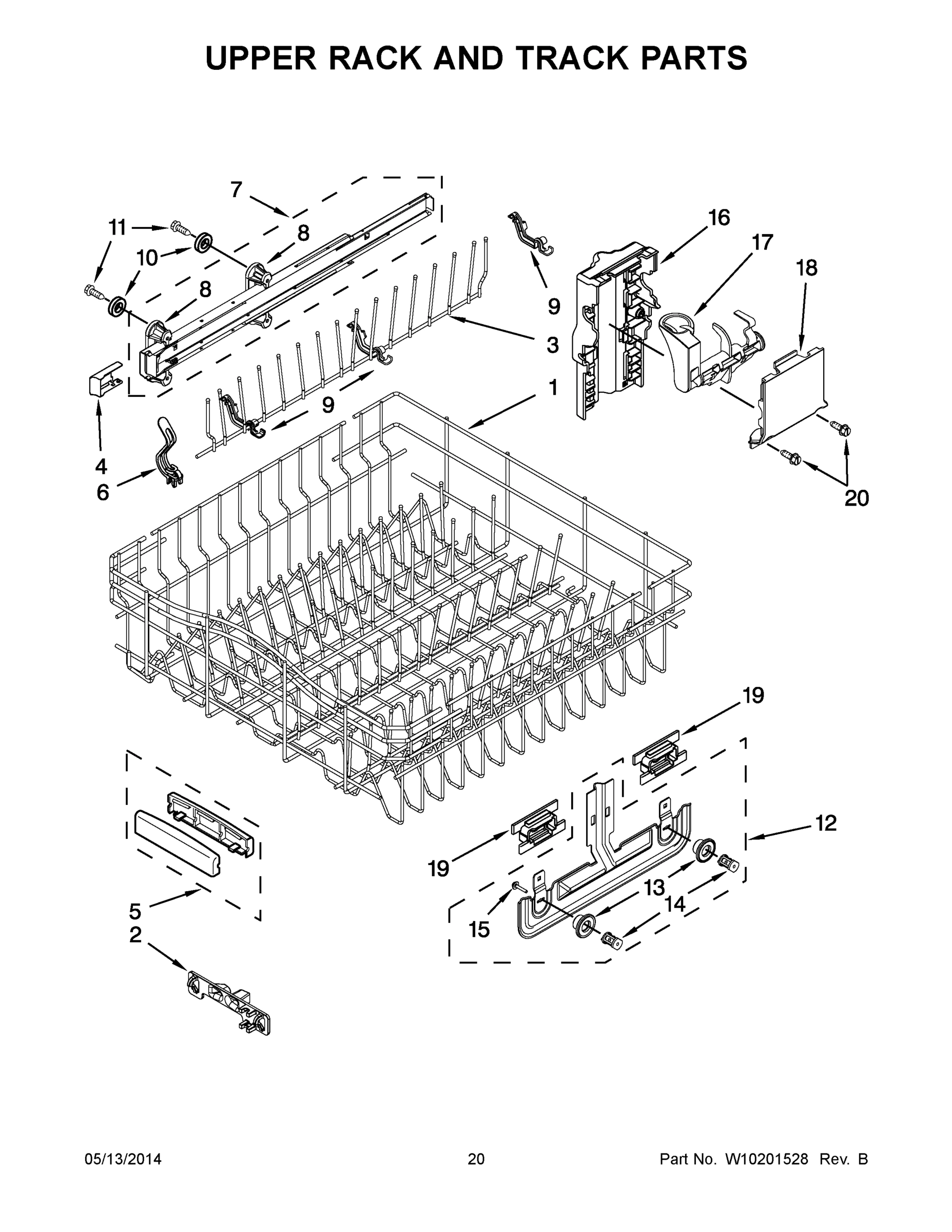11 - UPPER RACK AND TRACK PARTS