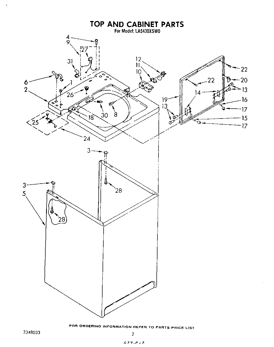 02 - TOP AND CABINET , LITERATURE AND OPTIONAL