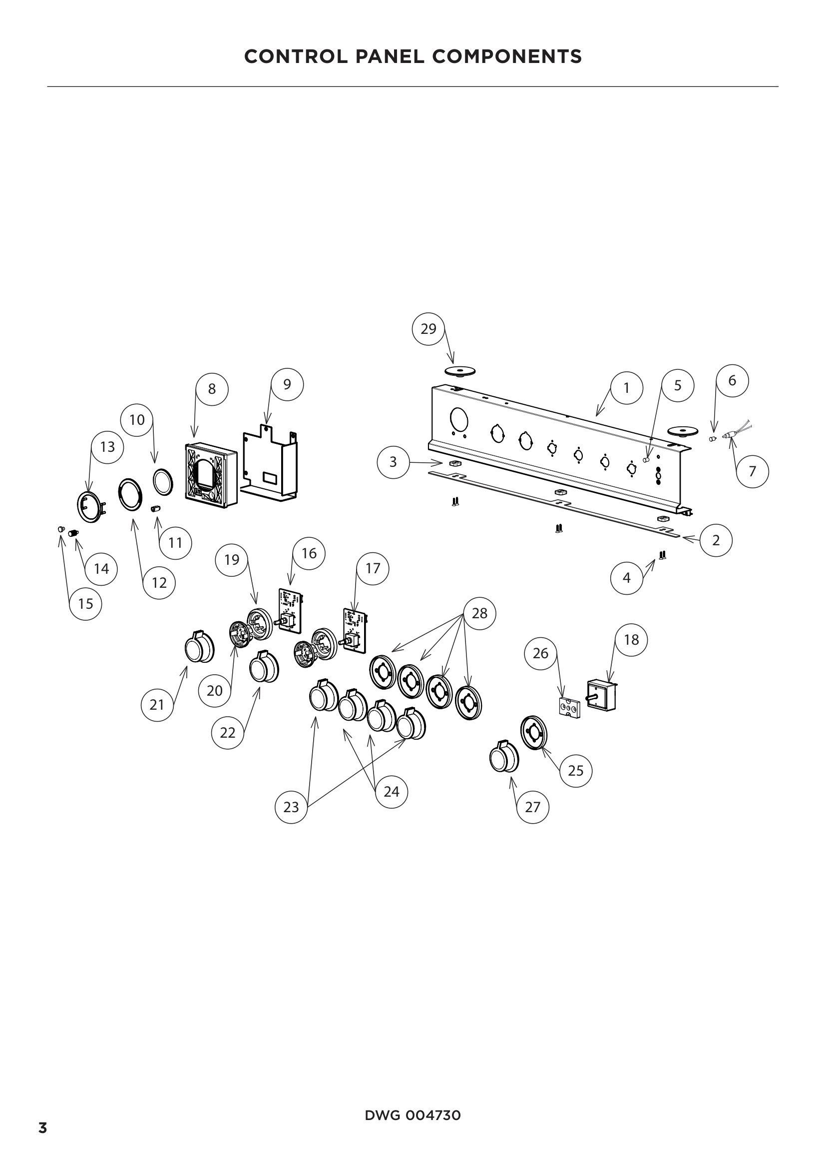 CONTROL PANEL COMPONENTS