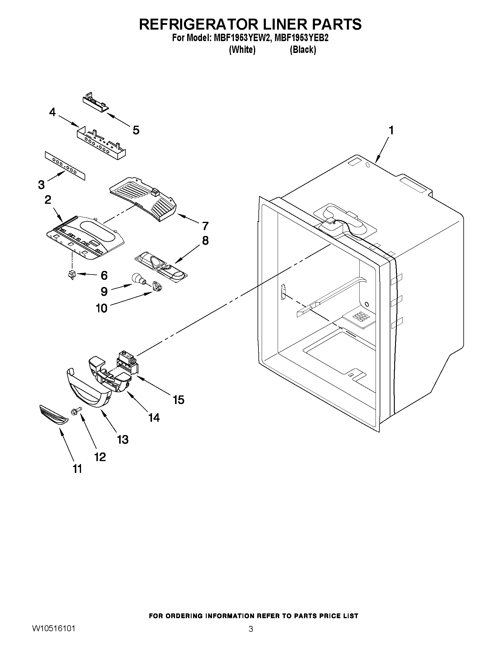 02 - REFRIGERATOR LINER PARTS