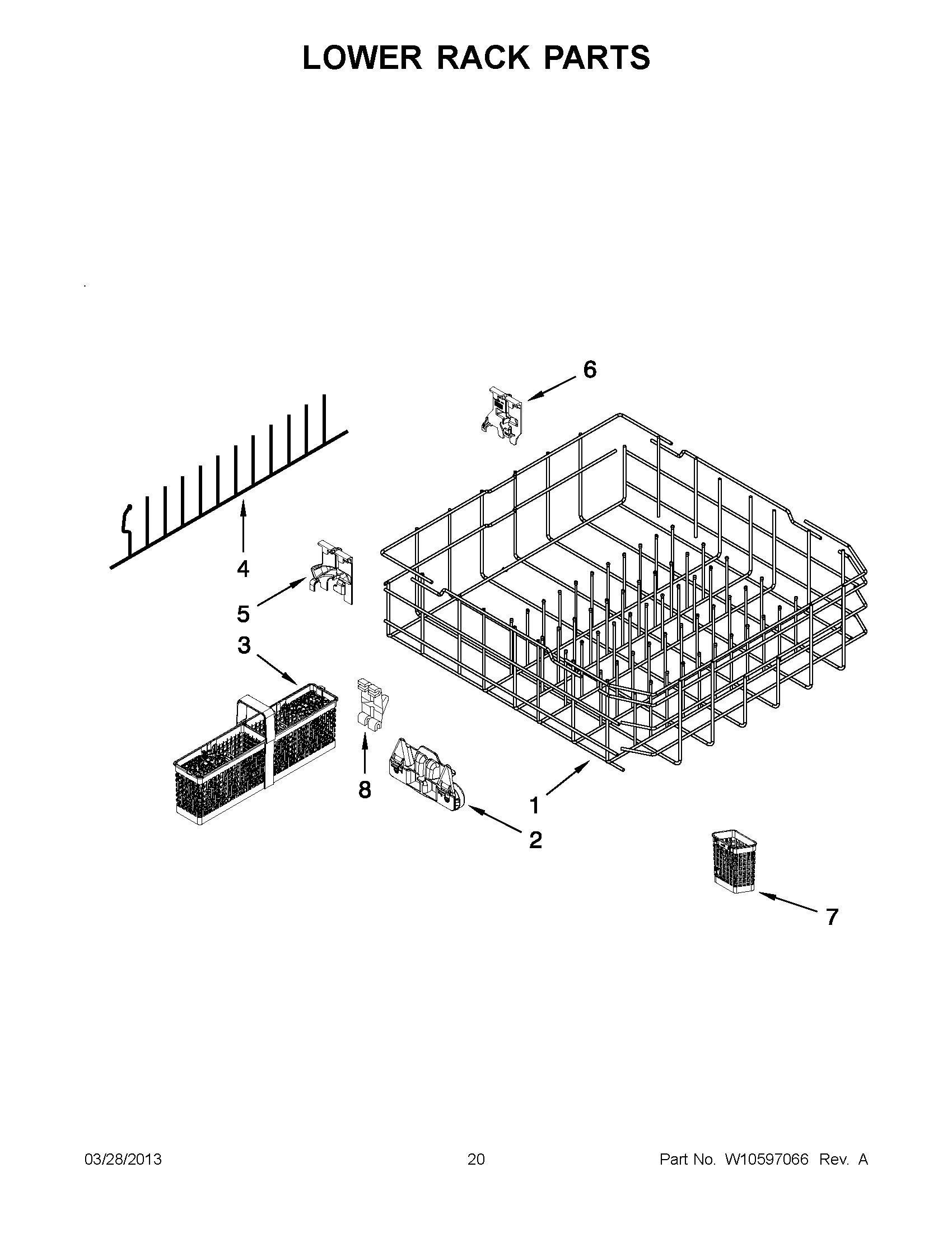 10 - LOWER RACK PARTS