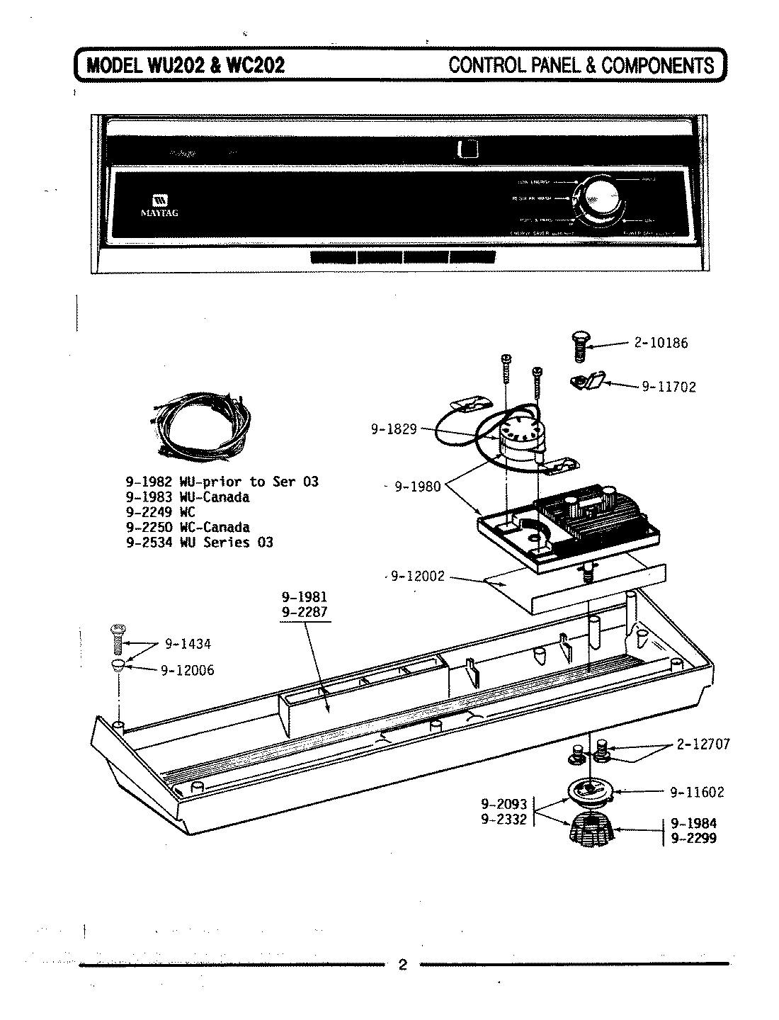 02 - CONTROL PANEL & COMPONENTS