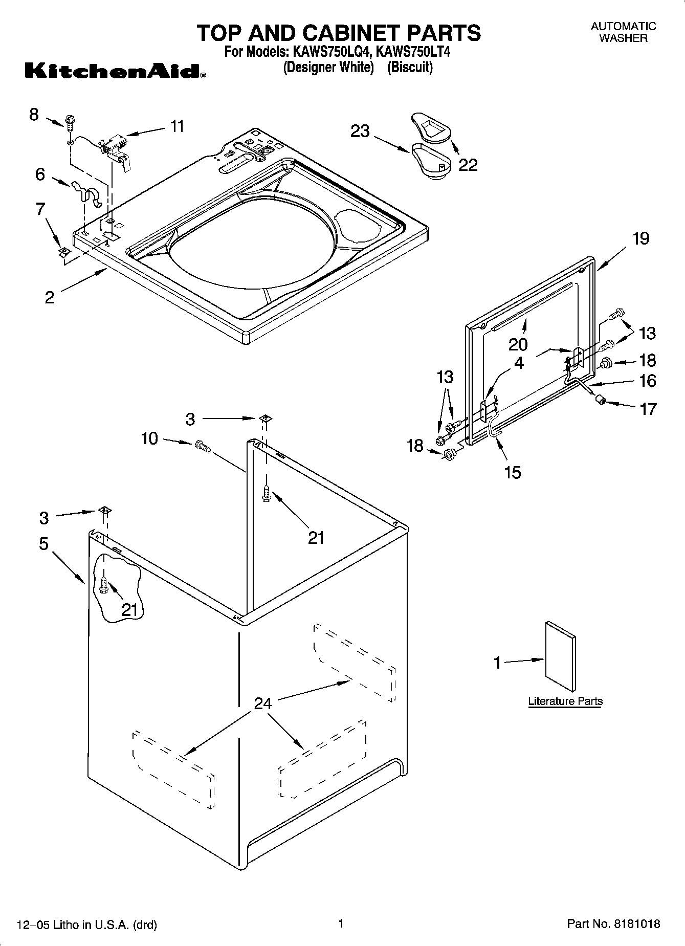 01 - TOP AND CABINET PARTS
